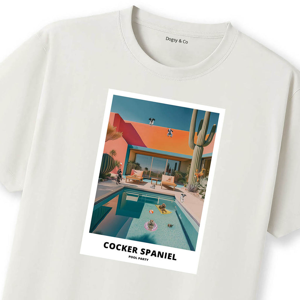 Cocker Spaniel Pool Party T-shirt