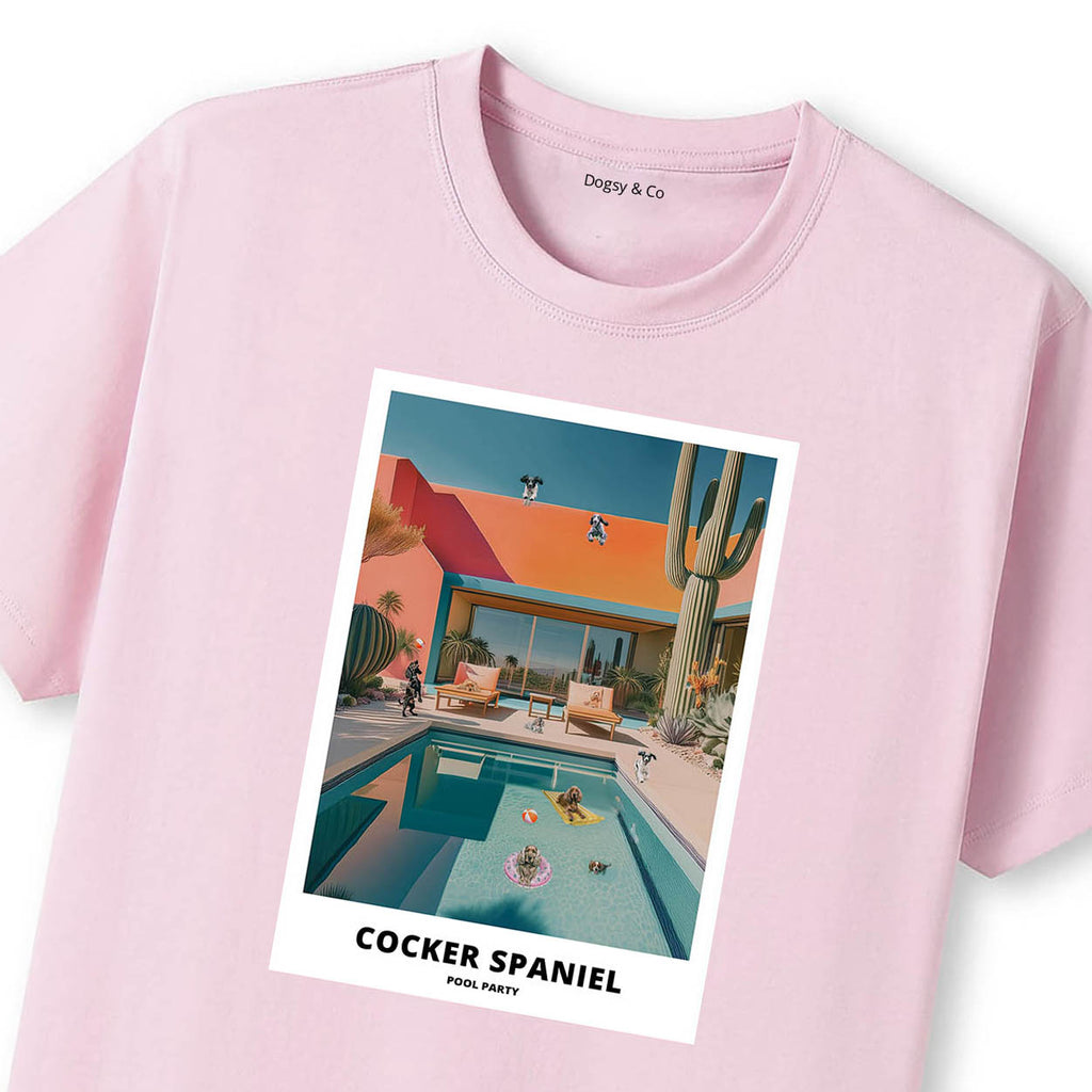 Cocker Spaniel Pool Party T-shirt