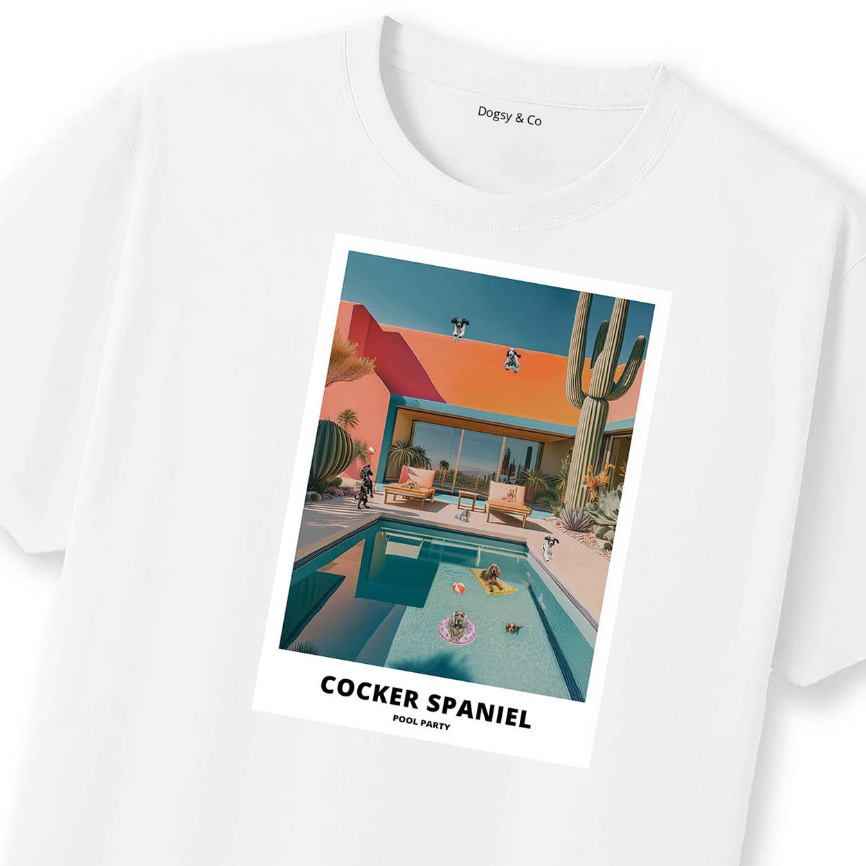 Cocker Spaniel Pool Party T-shirt