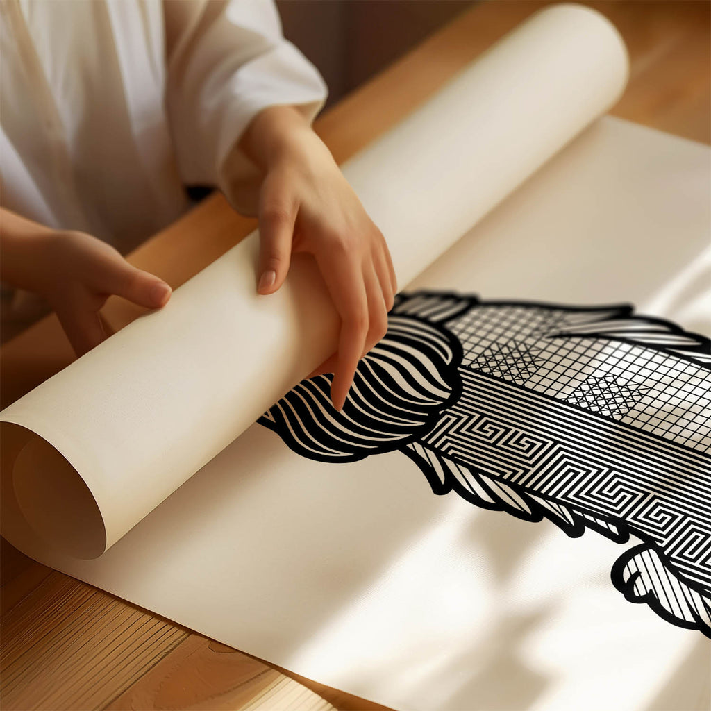 Cocker Spaniel Geometric Line Art mockup