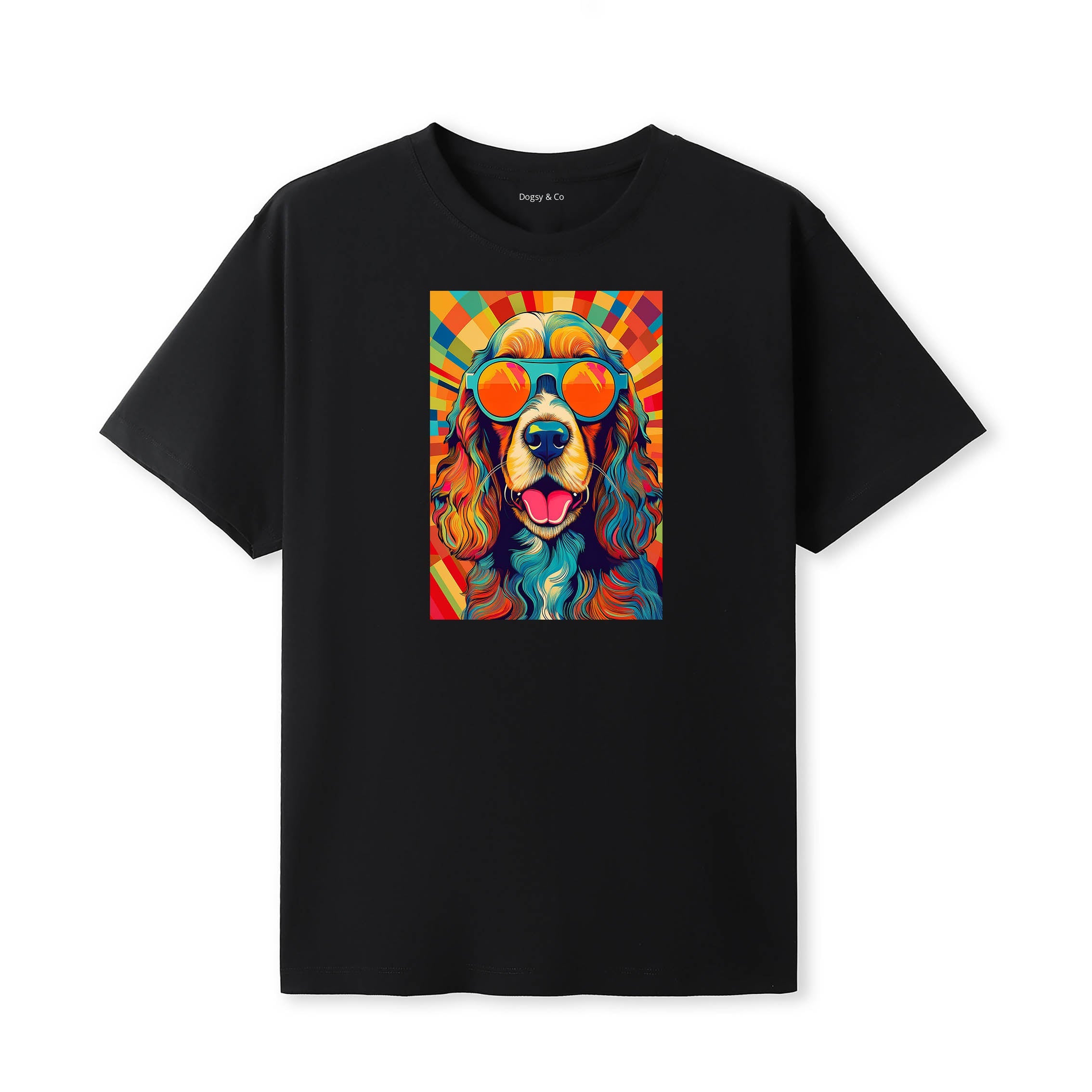 Cocker Spaniel Sunnies Dog T-Shirt Black