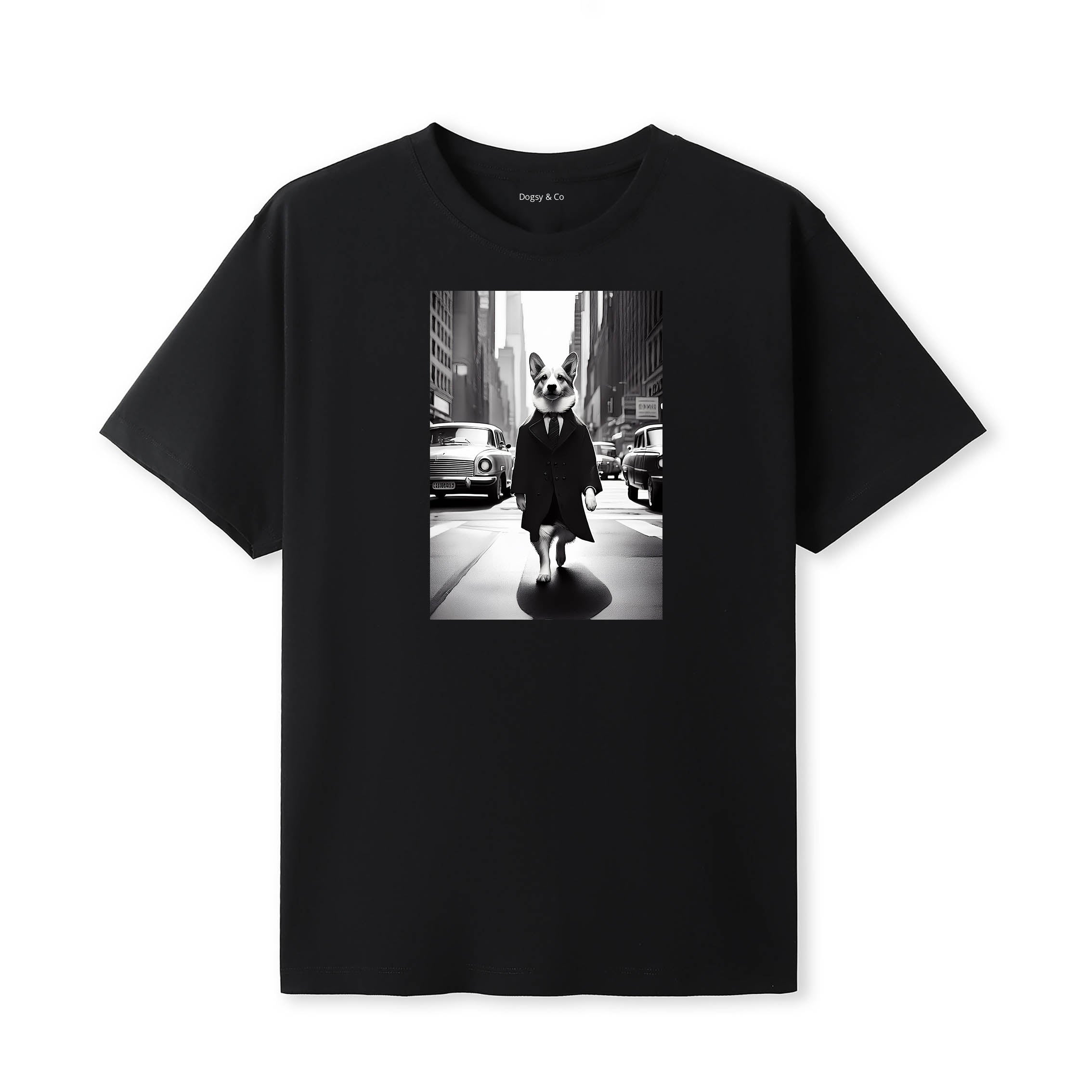 Corgi Dogsy Dean T-Shirt Black