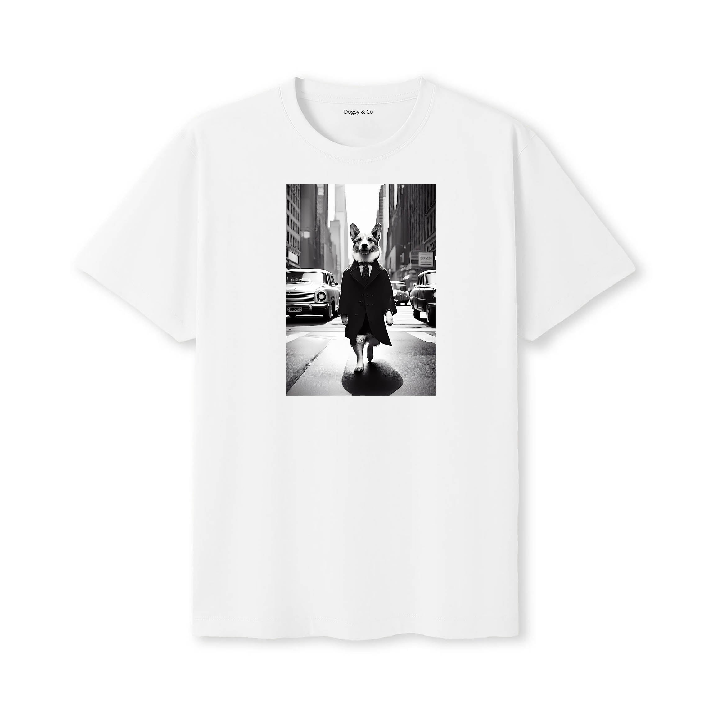 Corgi Dogsy Dean T-Shirt White