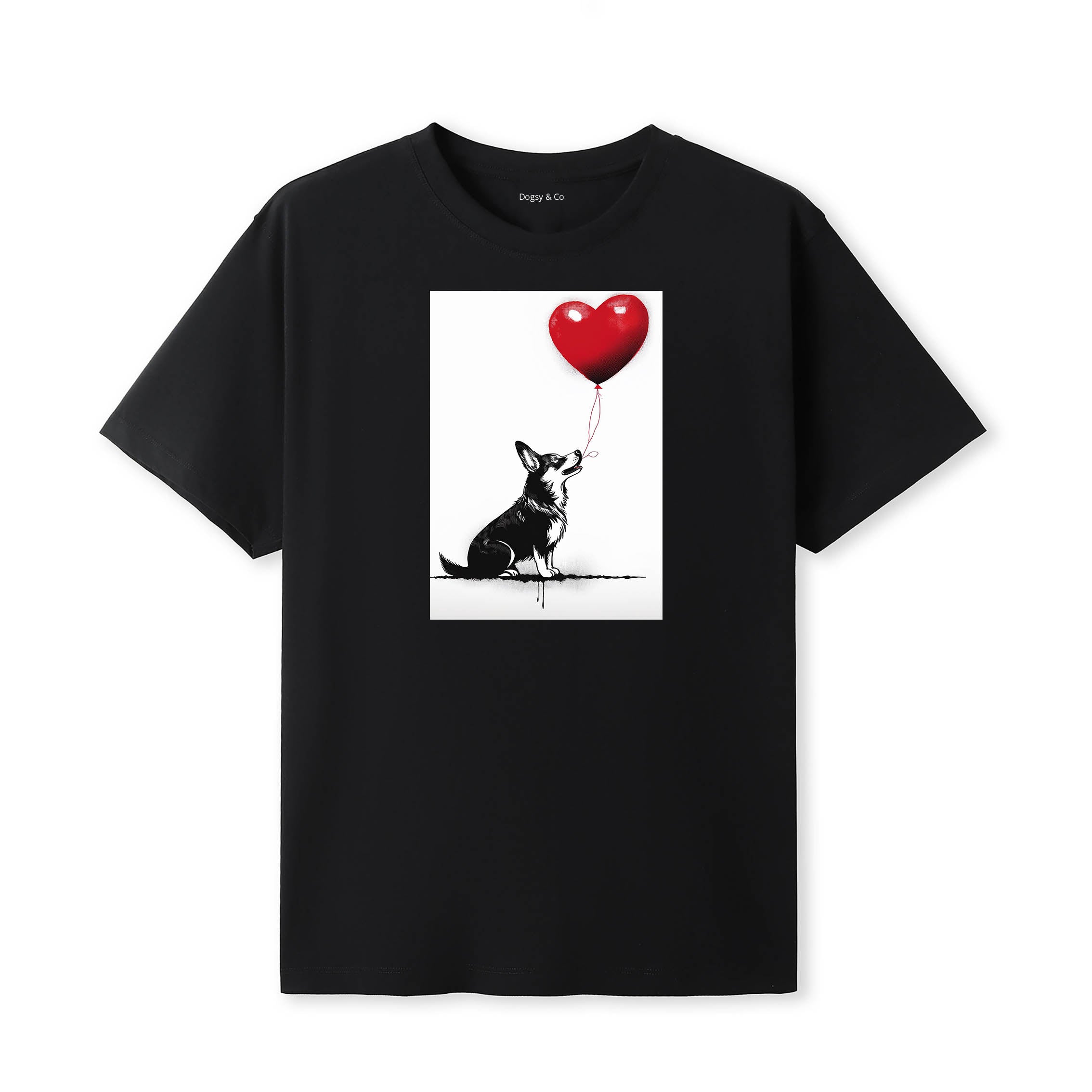 Corgi 1 Dogsy T-Shirt Black
