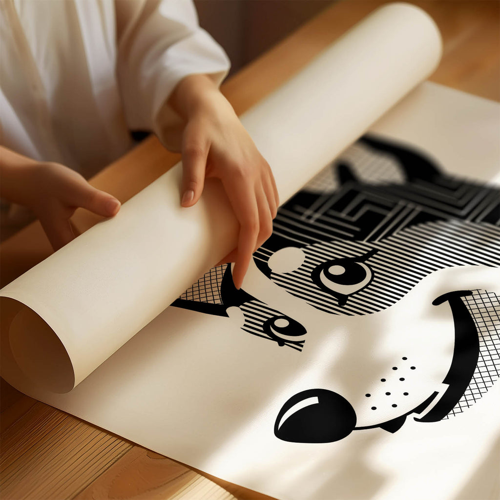 Corgi Geometric Line Art mockup