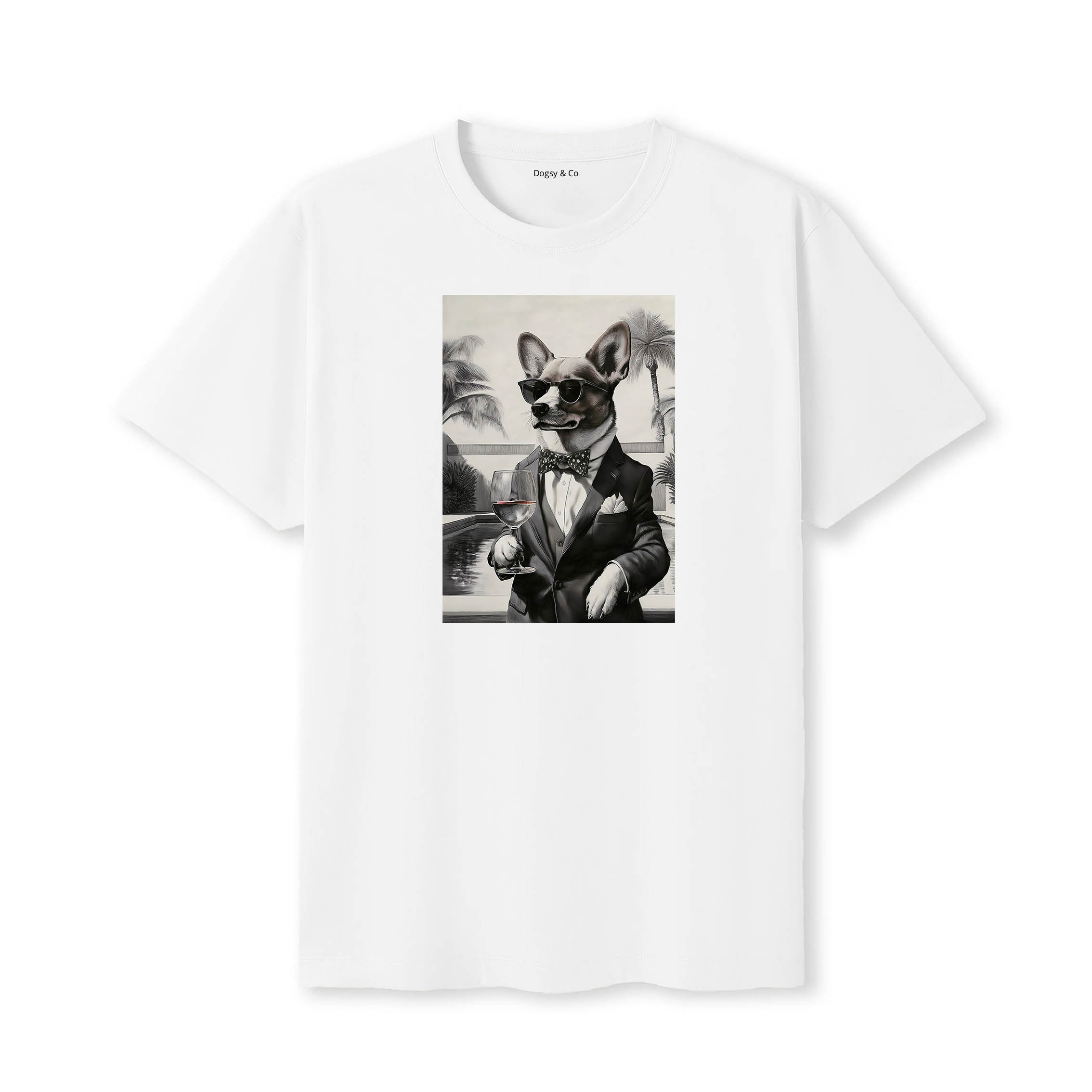 Corgi distinguished gentleman dog t-shirt - white