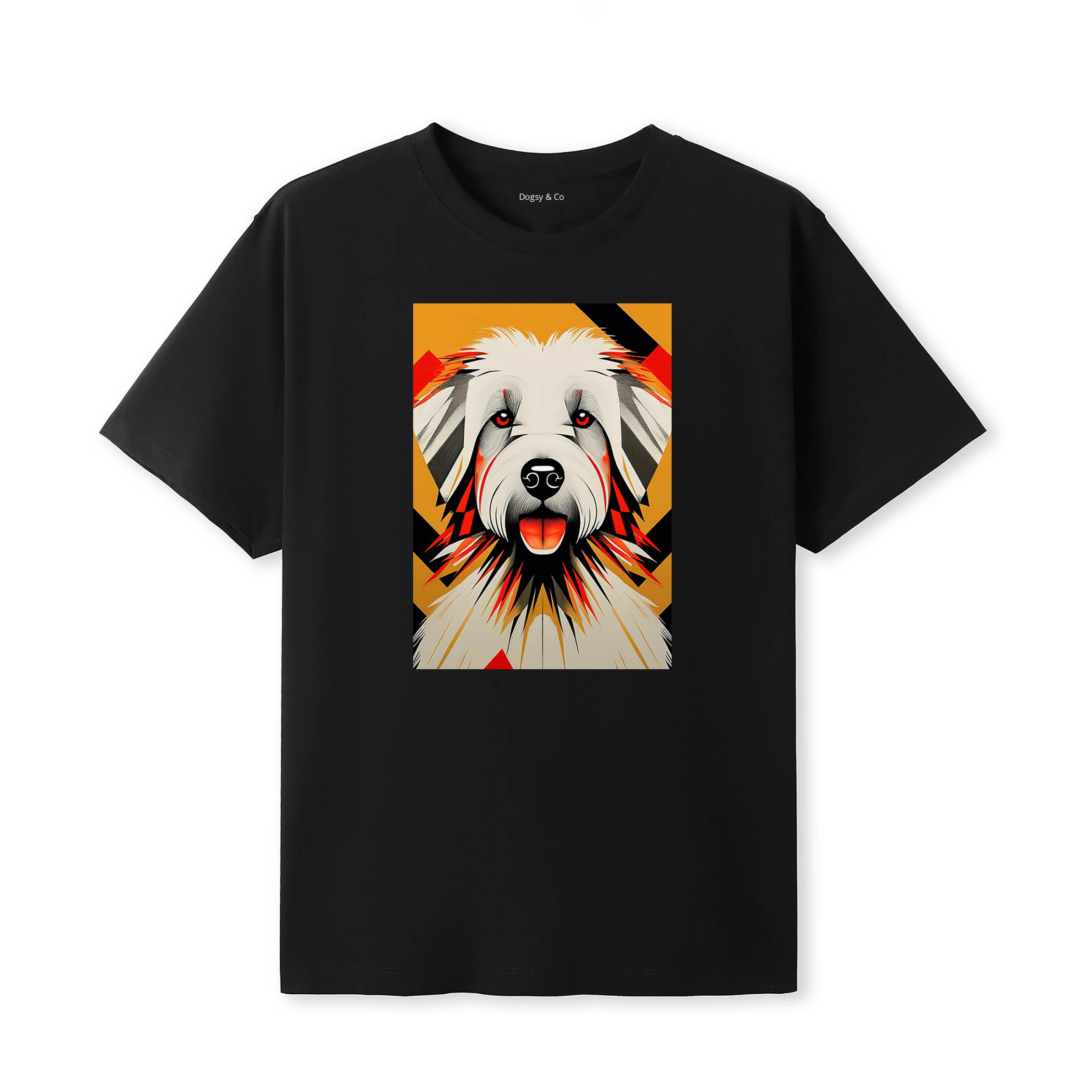Coton de Tulear Retro Geo Orange Dog T-Shirt | Dogsy & Co