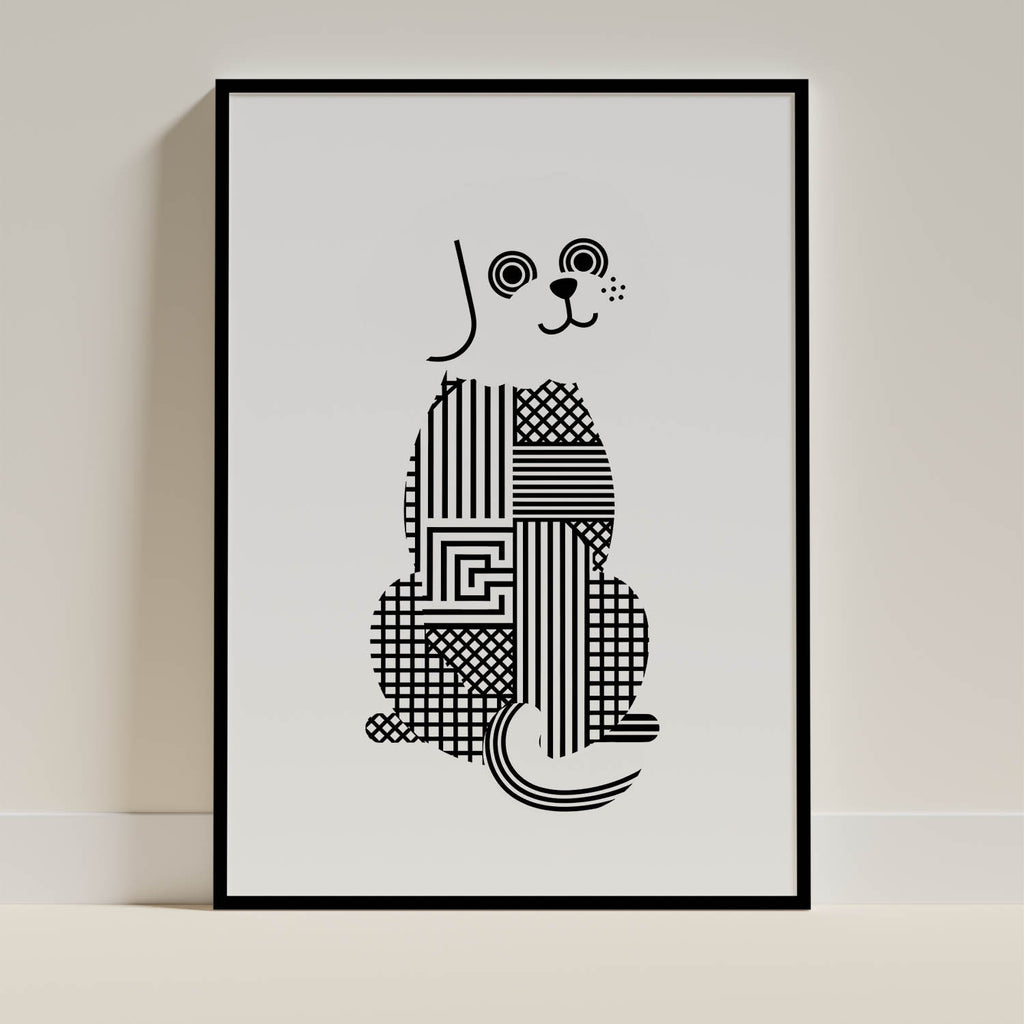 Coton de Tulear Geometric Line Art mockup