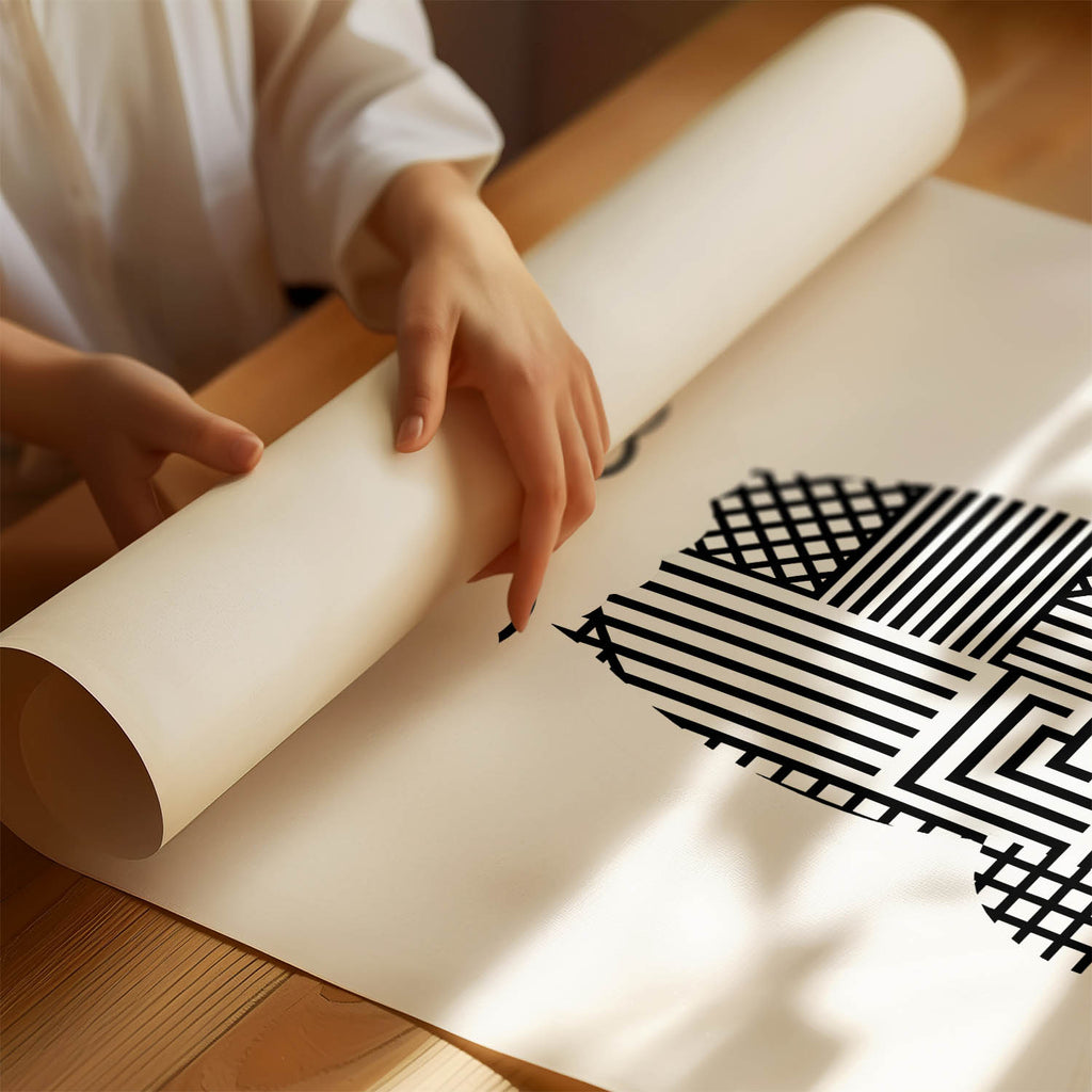 Coton de Tulear Geometric Line Art mockup