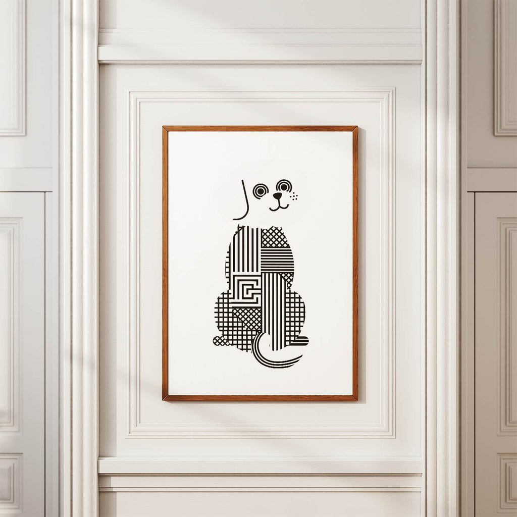 Coton de Tulear Geometric Line Art mockup