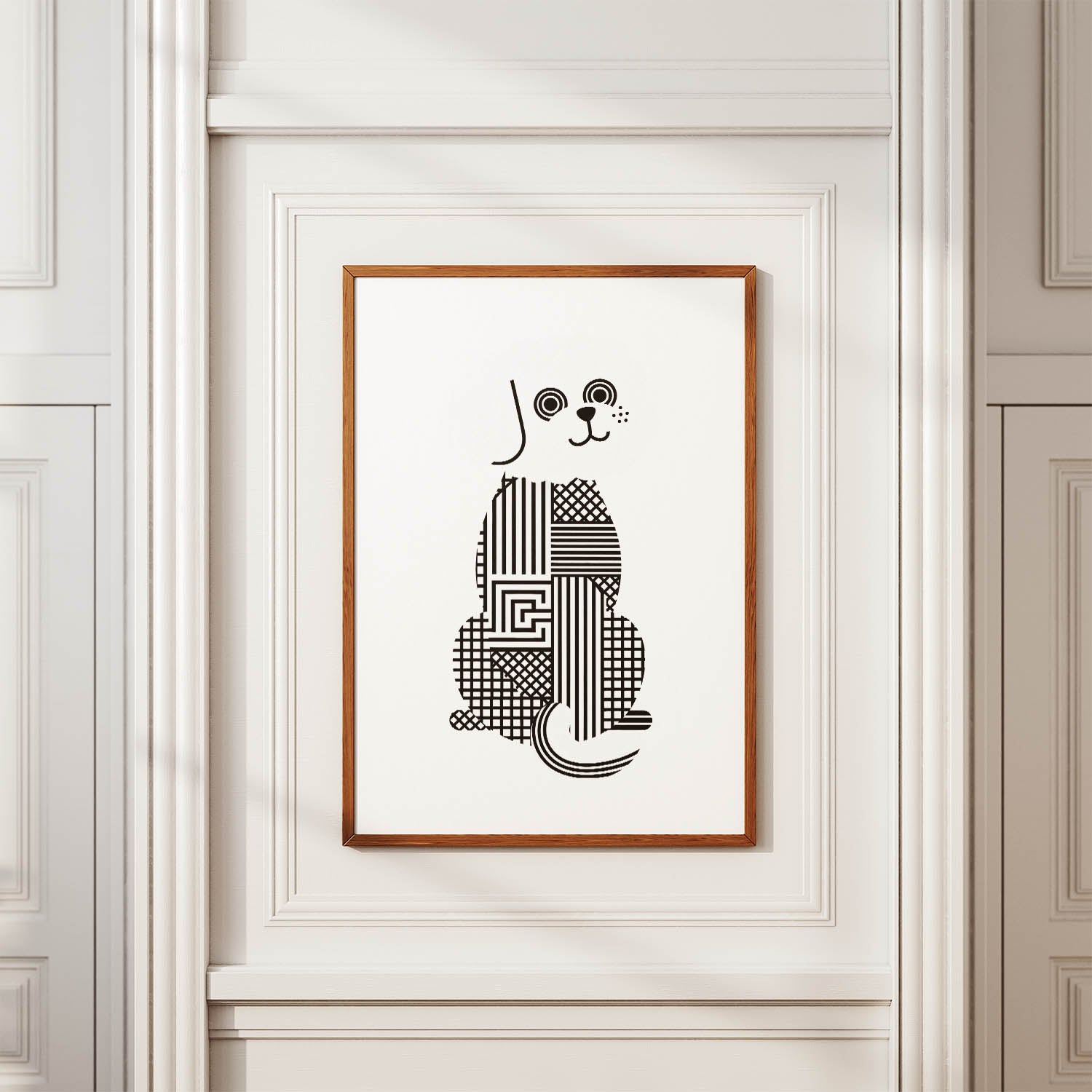 Coton de Tulear Geometric Line Art mockup