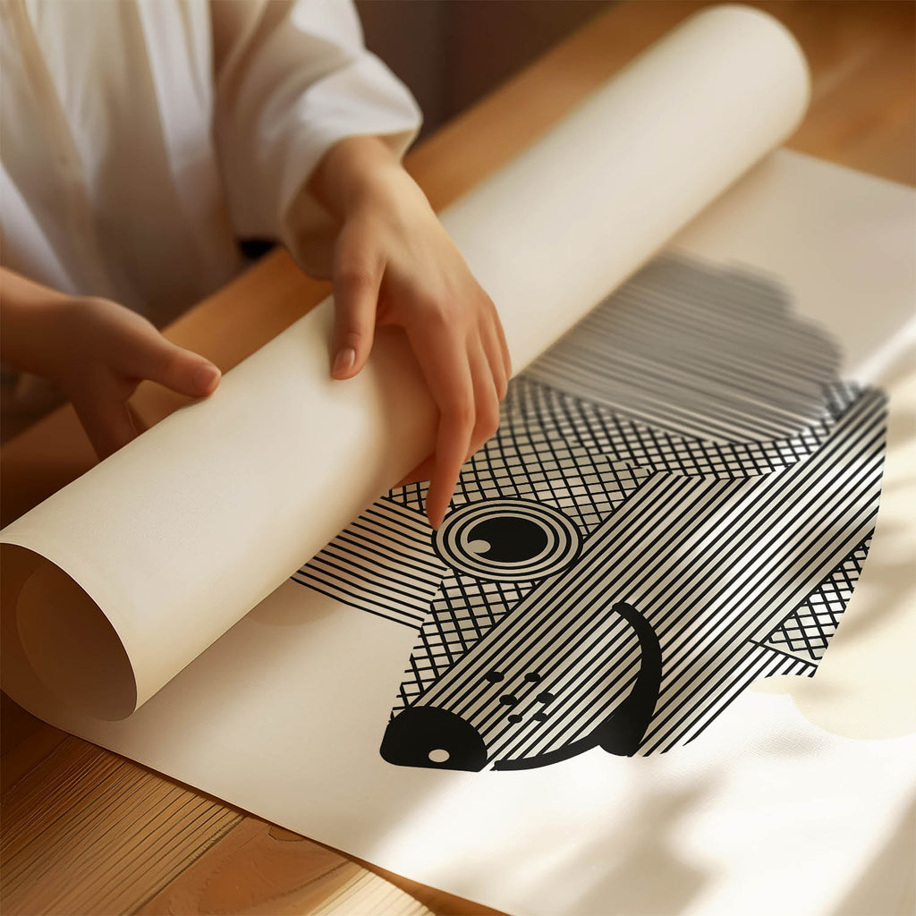Coton de Tulear Geometric Line Art mockup