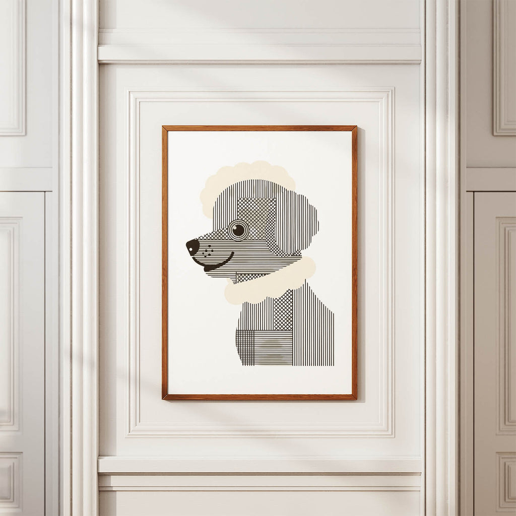 Coton de Tulear Geometric Line Art mockup