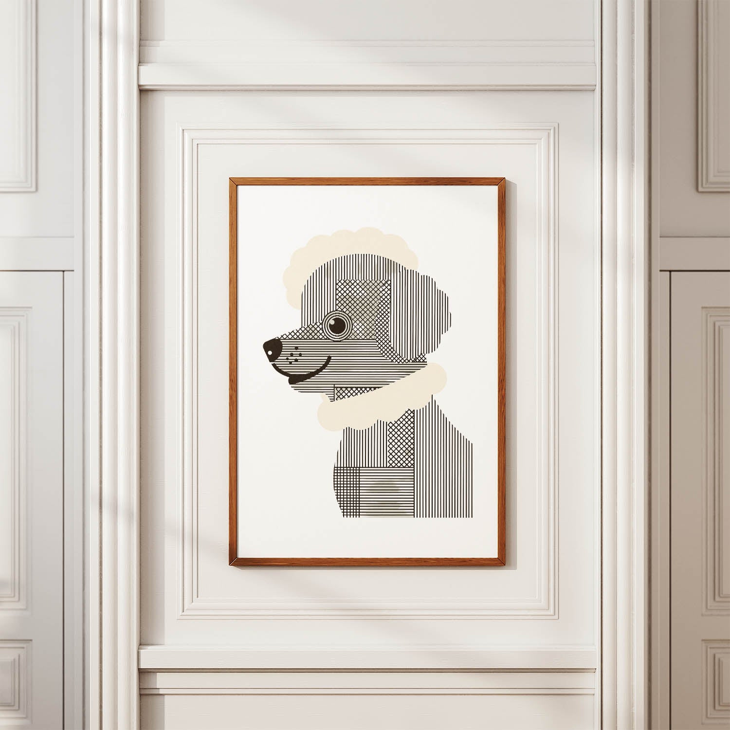 Coton de Tulear Geometric Line Art mockup