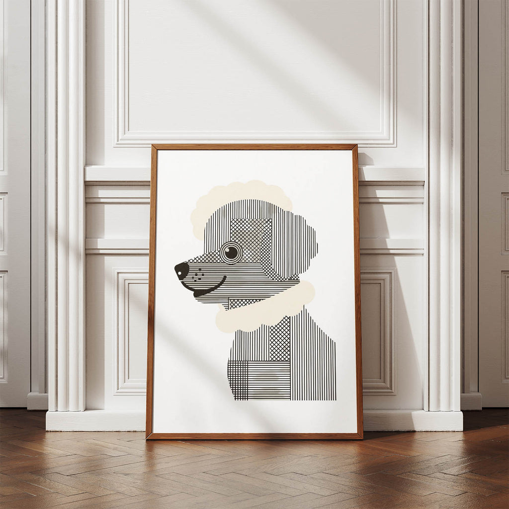 Coton de Tulear Geometric Line Art mockup
