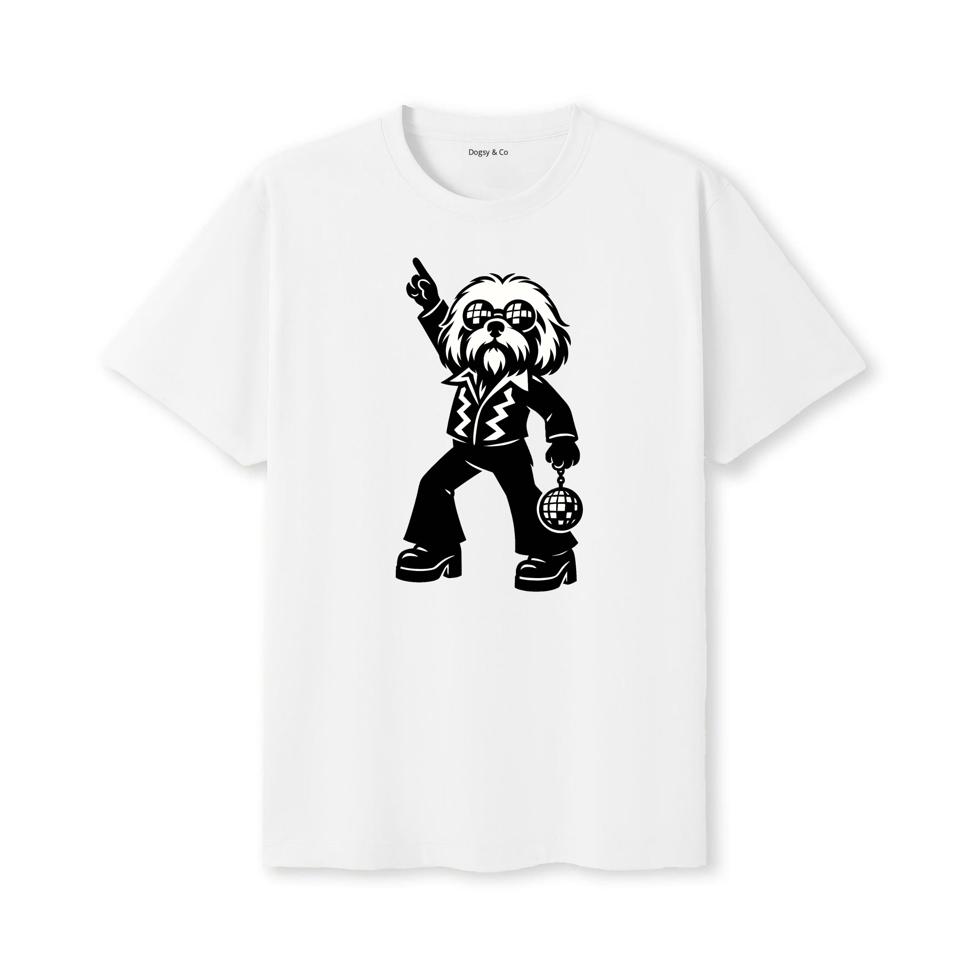 Coton de Tulear Disco Doggo T-Shirt - alternate view