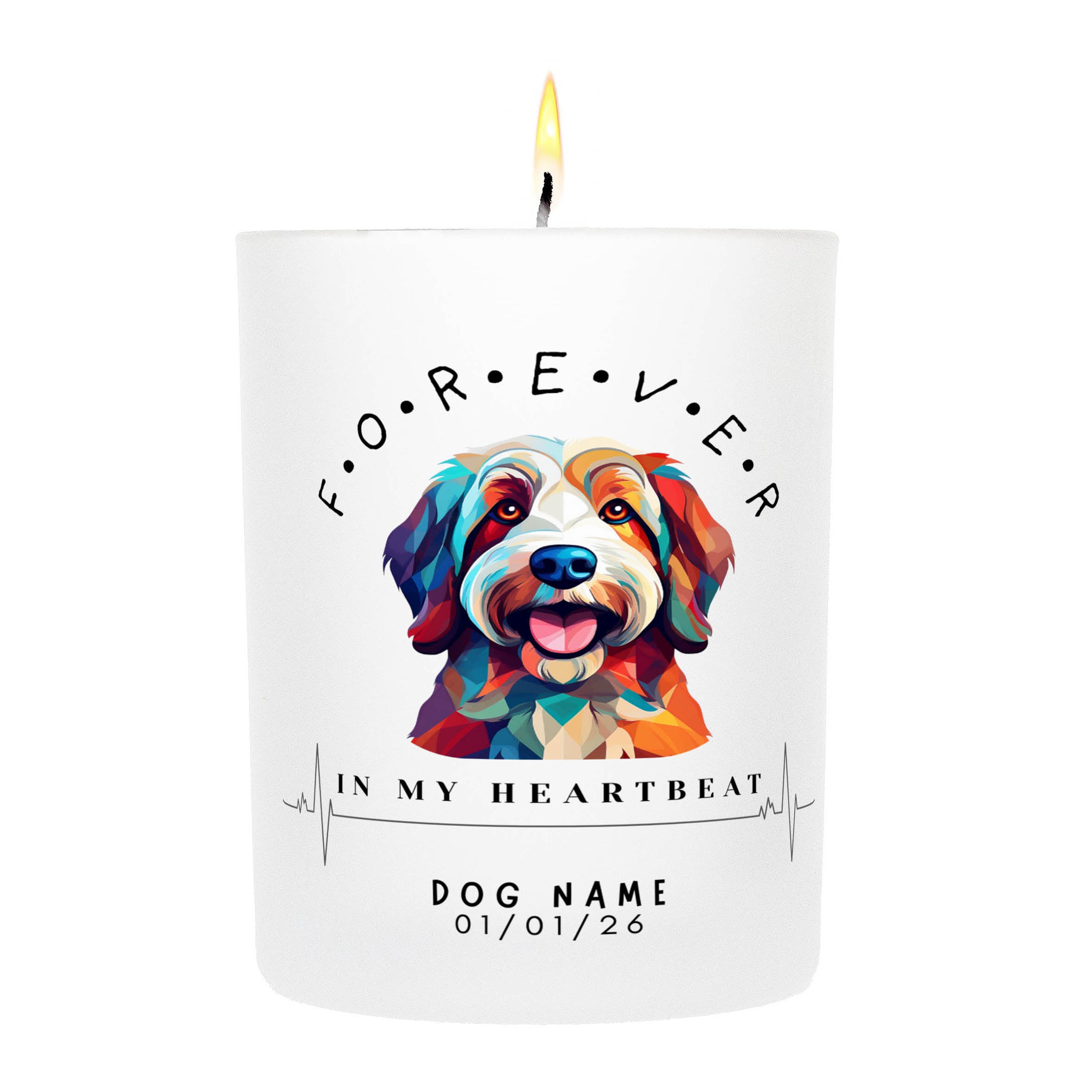 Coton de Tulear – Forever in My Heartbeat Custom Candle