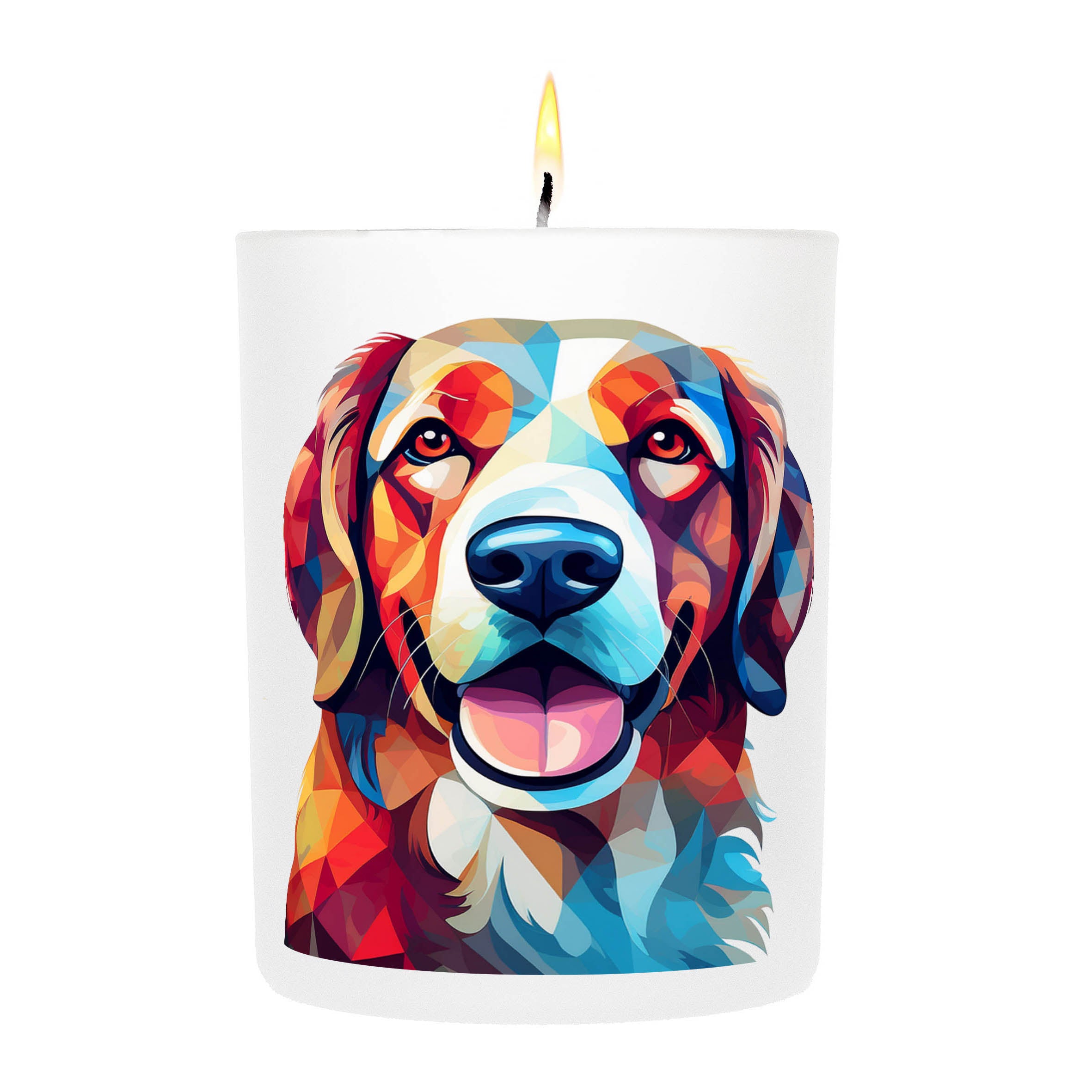 Curly Coated Retriever Graphic Bold Dog Candle