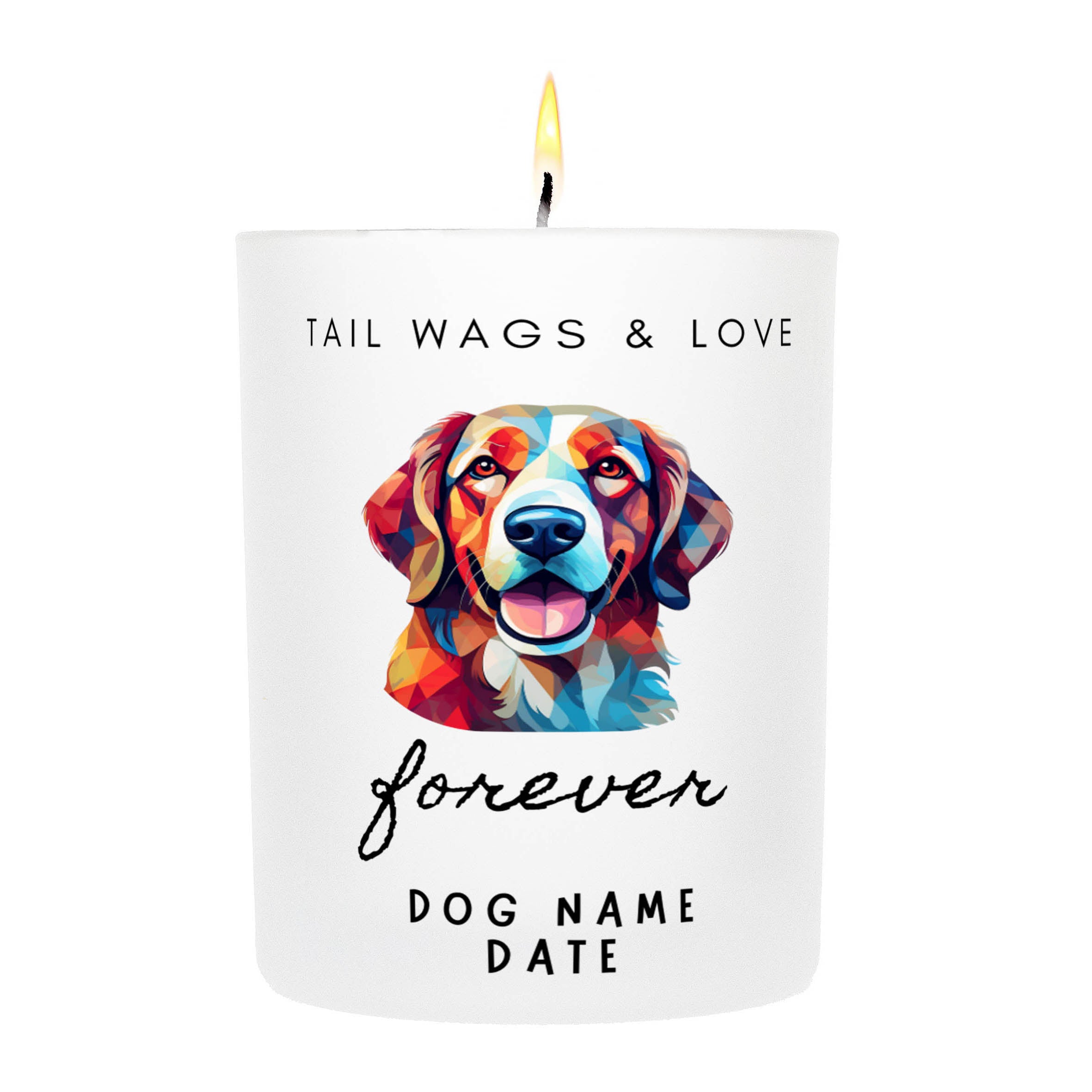 CURLY COATED RETRIEVER   Tail Wags & Love Custom Candle