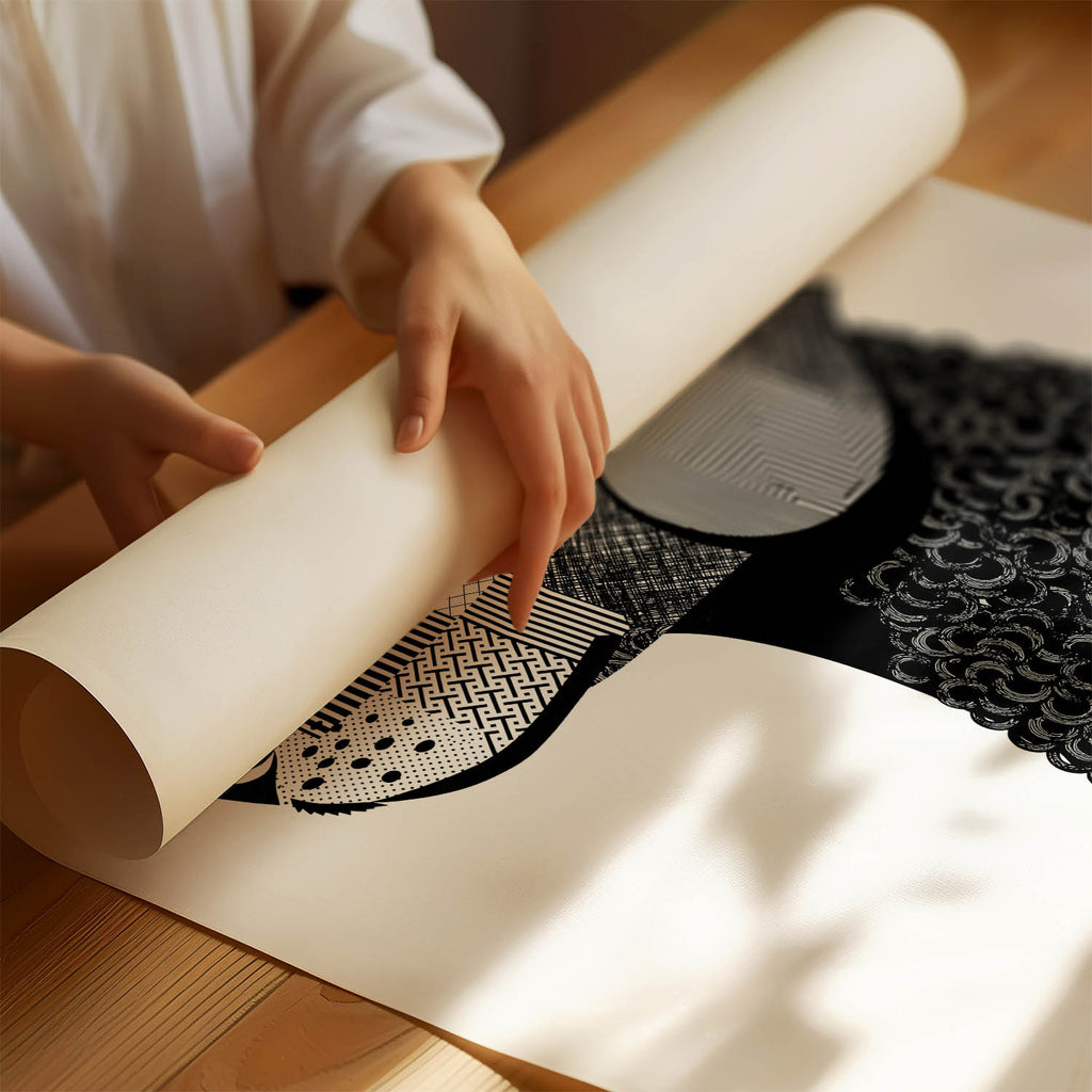 Curly Coated Retriever Geometric Line Art mockup