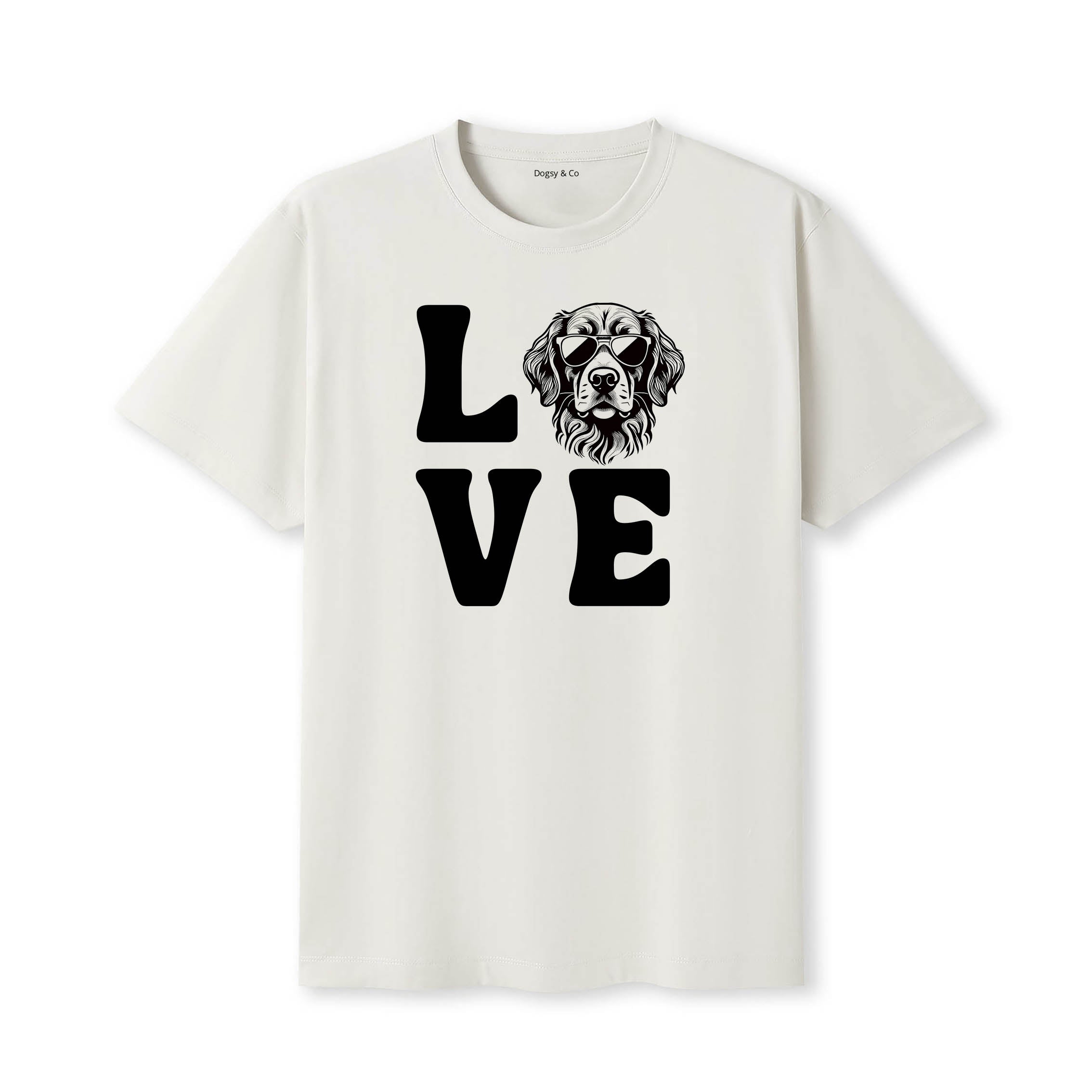 Curly Coated Retriever LOVE DOGS Tshirt - Natural