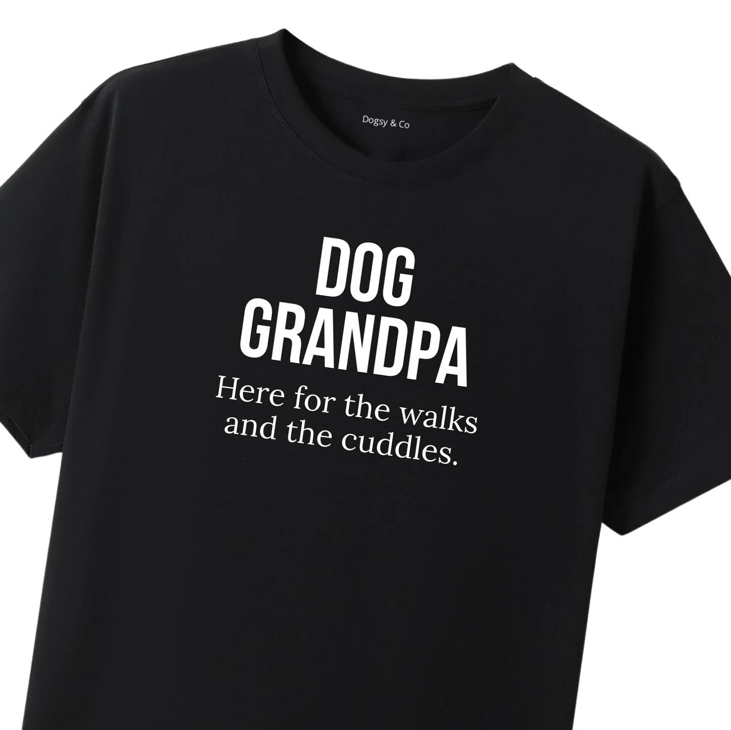 Dog Grandpa Here for the walks and the cuddles T-Shirt - image 8