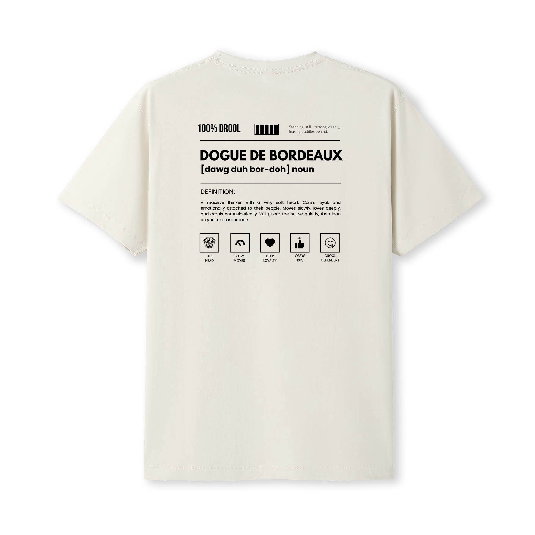 Dogue de Bordeaux Dog Attitude Tshirt Funny Breed Definition Tee