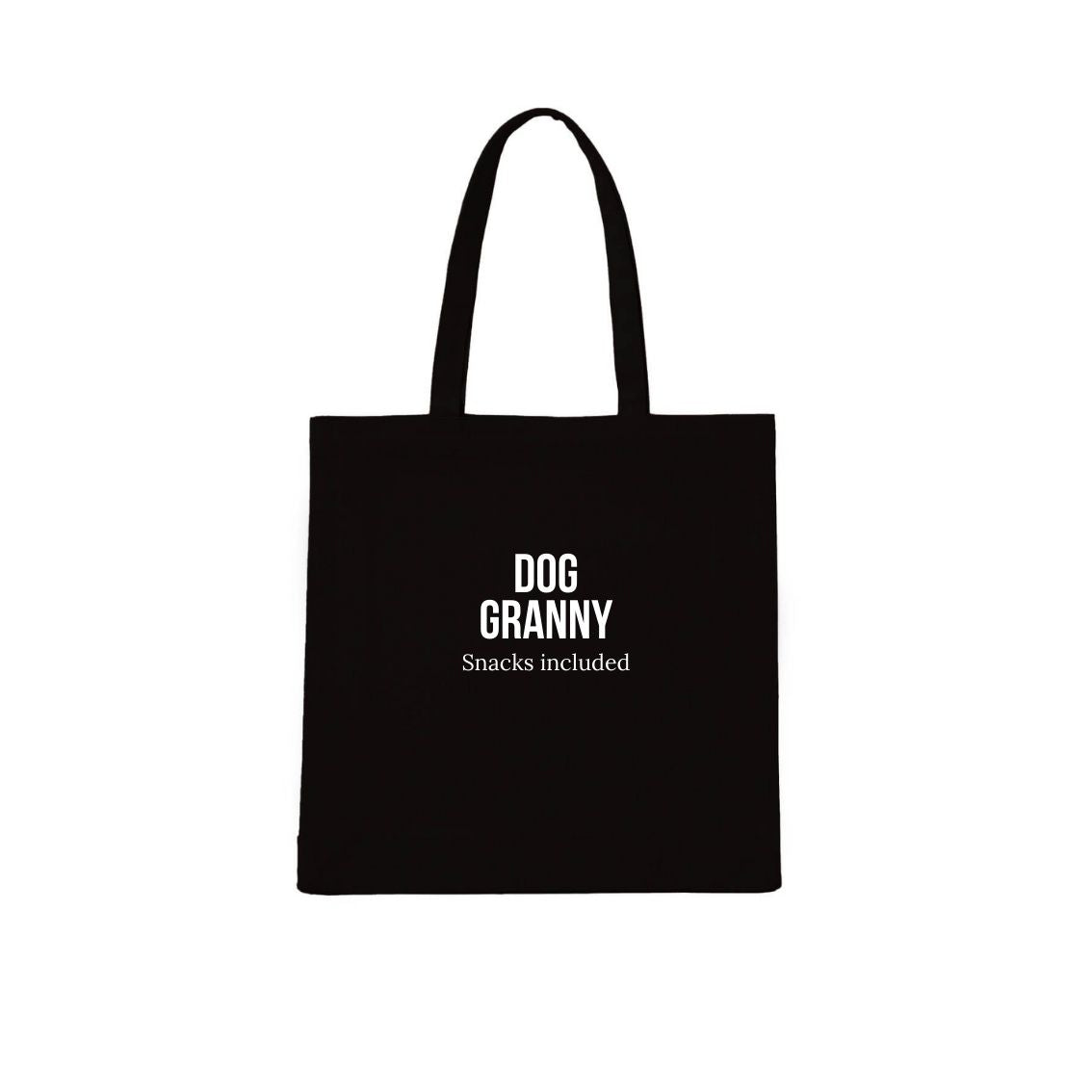 Dog Granny Tote Bag Snacks included.