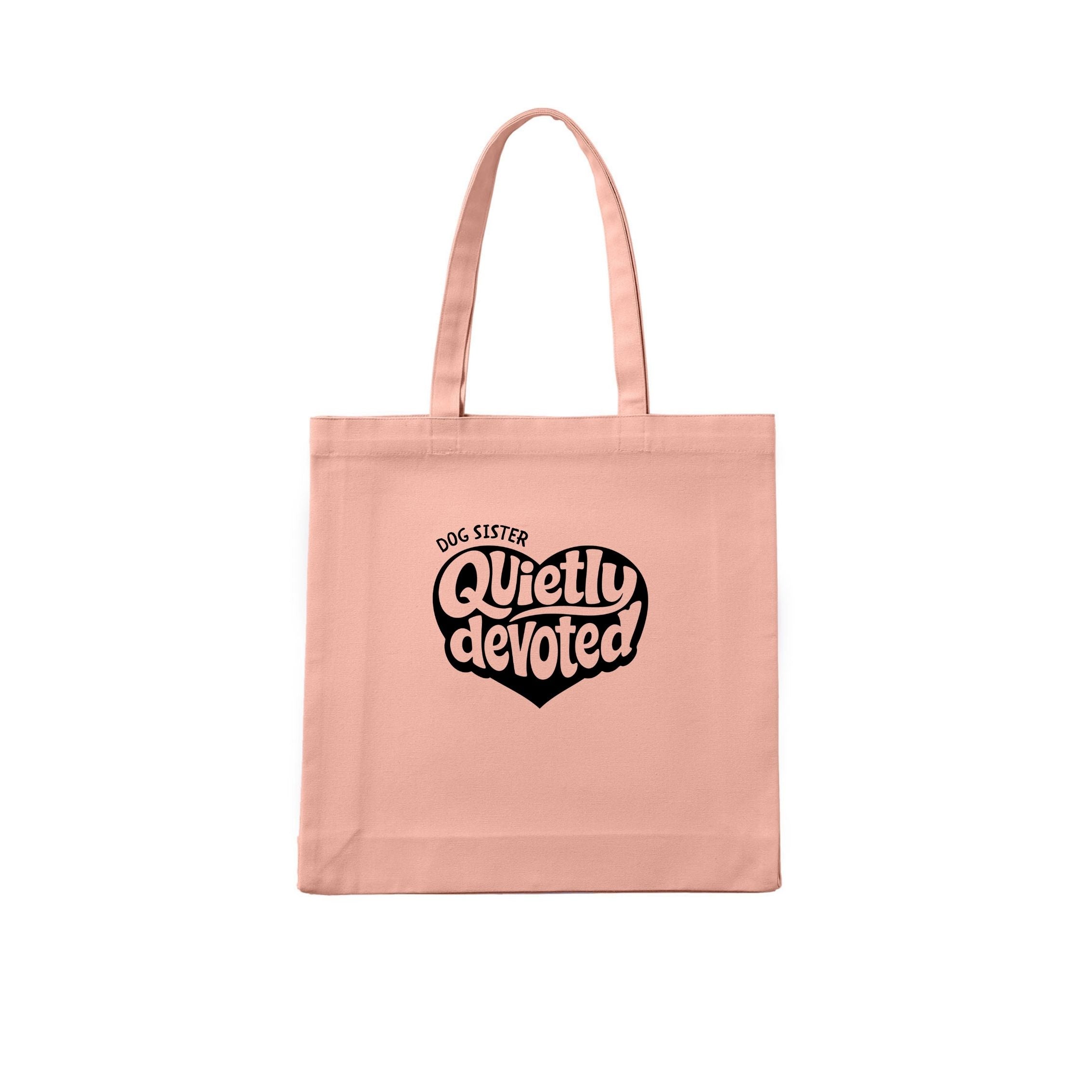 Dog Sister Quietly devoted Tote Bag - detail view