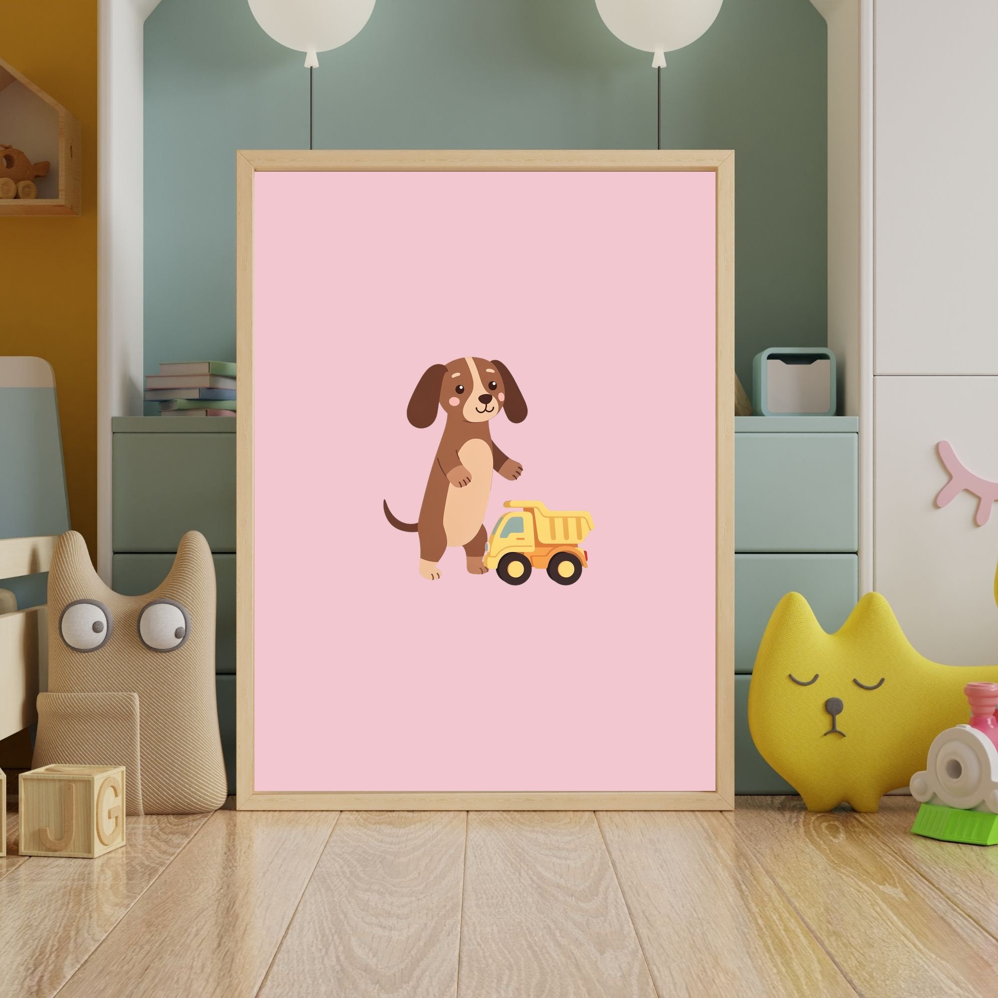 Dachshund Kids Nursery Wall Art Print Bundle — 22 Dog Costume Designs, 5 Colours, 6 Print Sizes | Digital Download
