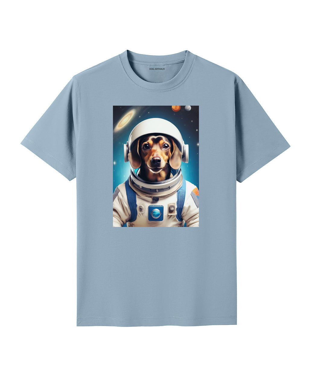 Dachshund Astronaut Dog T-shirt - Blue
