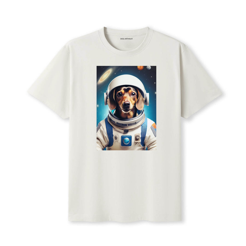 Dachshund Astronaut Dog T-shirt - Natural