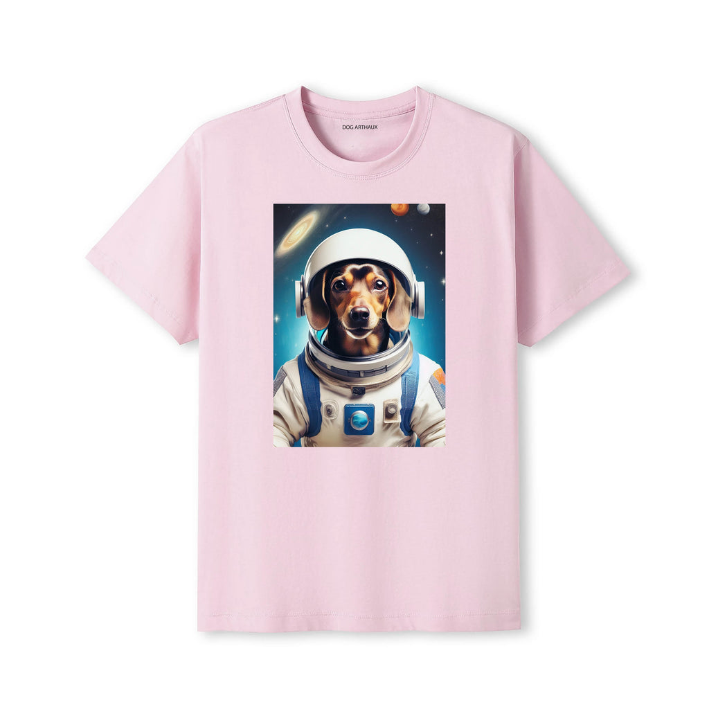 Dachshund Astronaut Dog T-shirt - Pink
