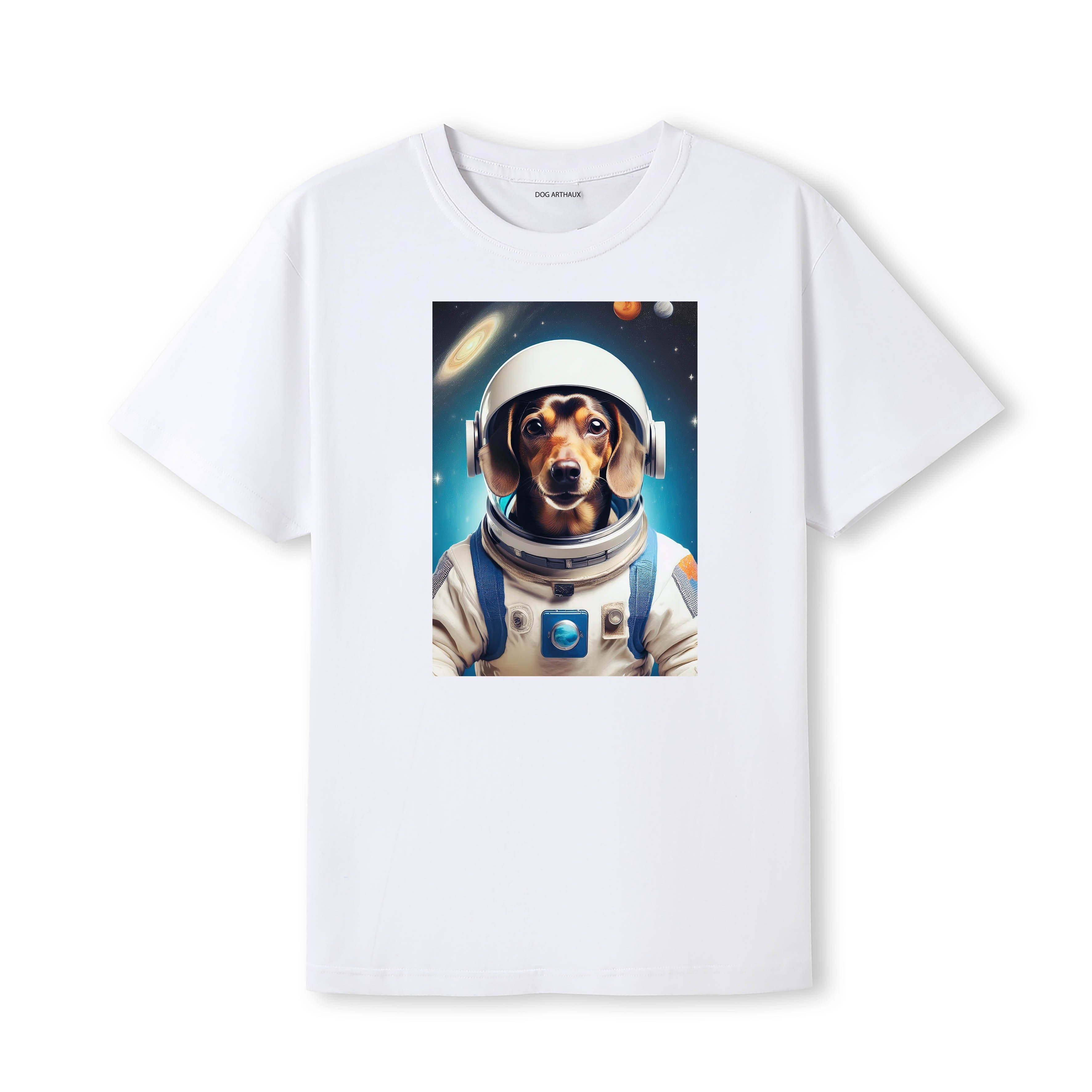Dachshund Astronaut Dog T-shirt - White