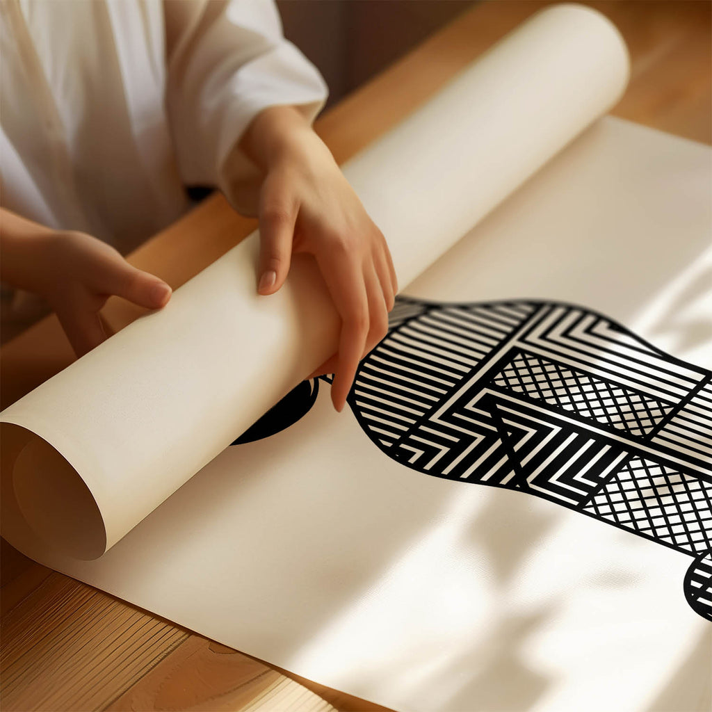 Dachshund Geometric Line Art mockup