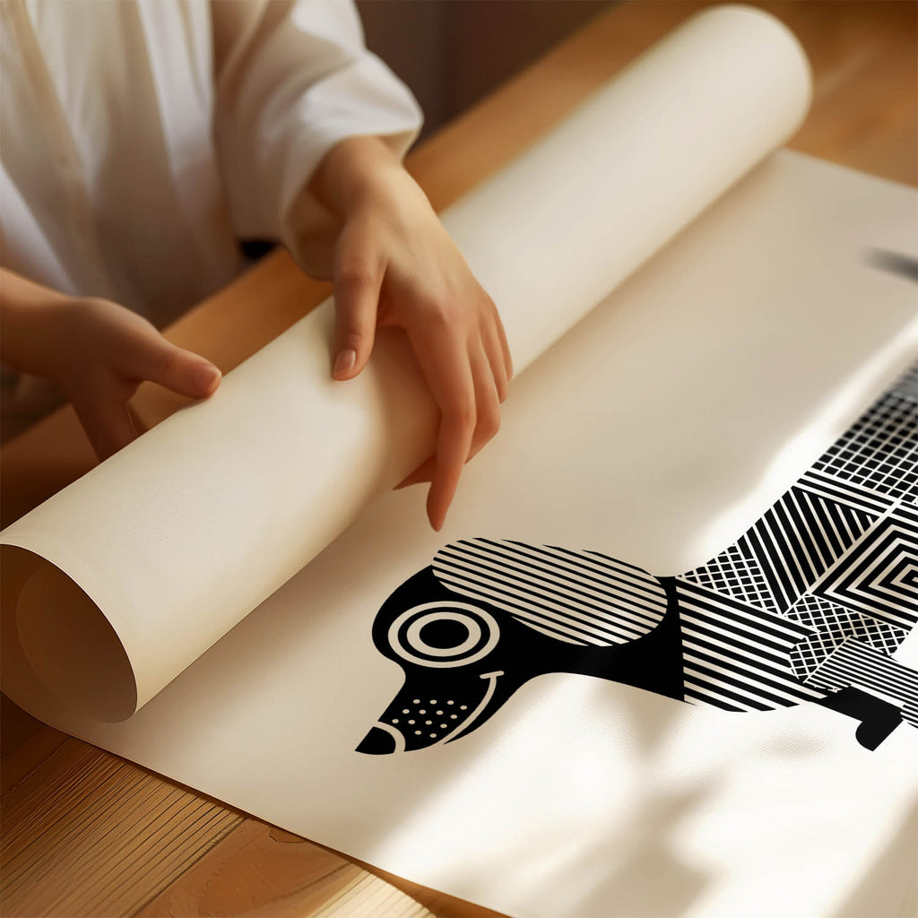 Dachshund Geometric Line Art mockup