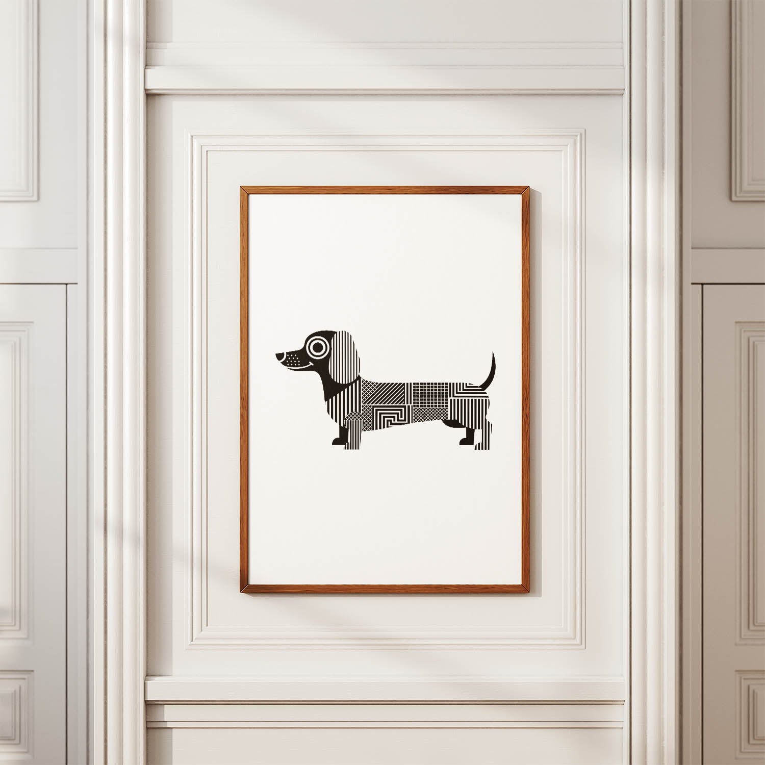 Dachshund Geometric Line Art mockup
