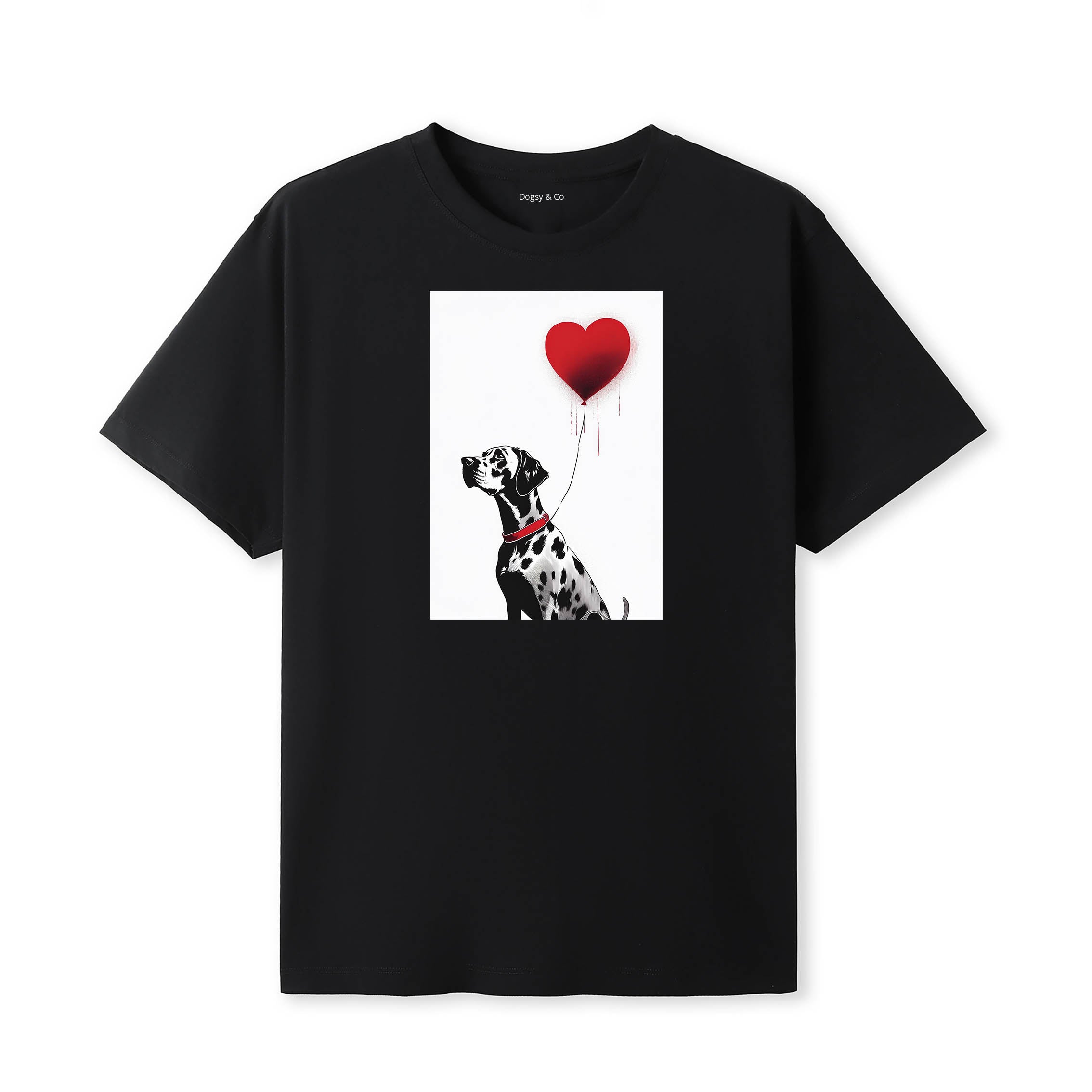 Dalmatian 1 Dogsy T-Shirt Black