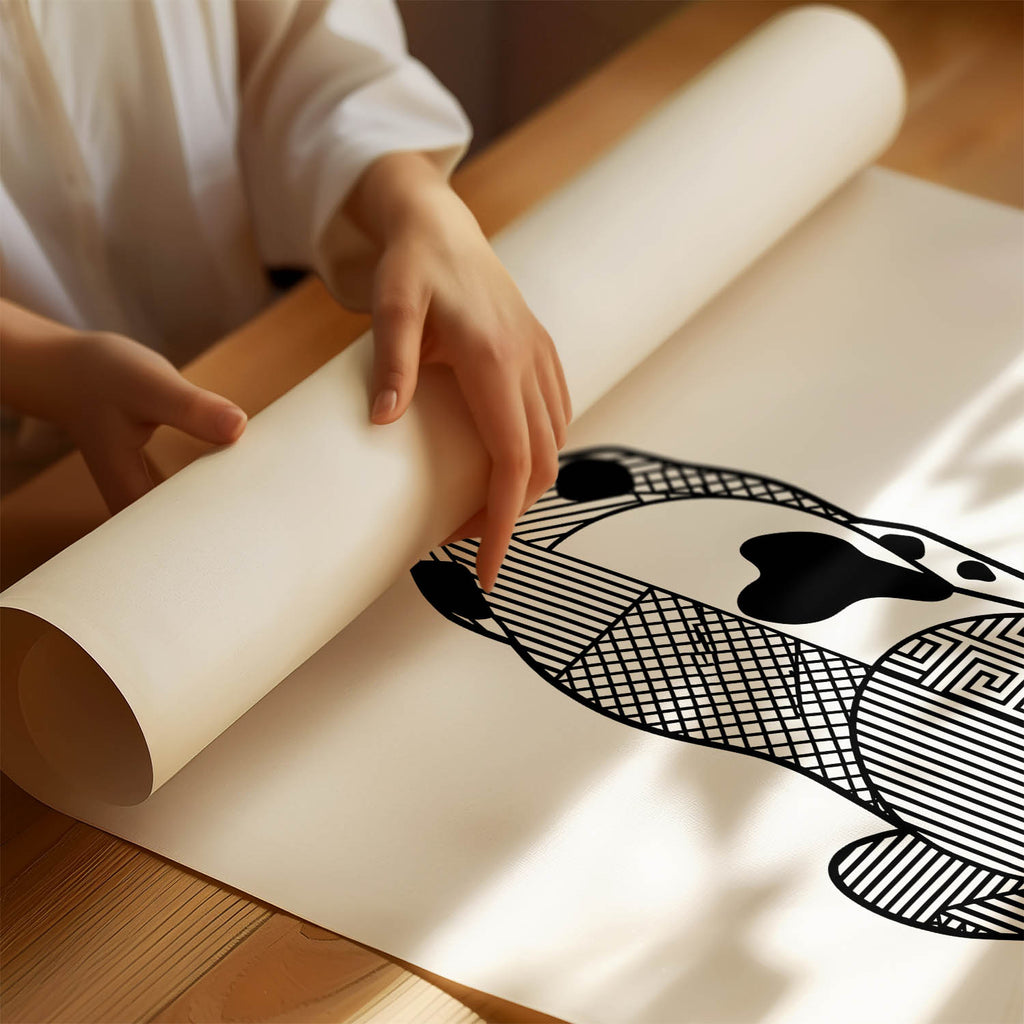 Dalmatian Geometric Line Art mockup