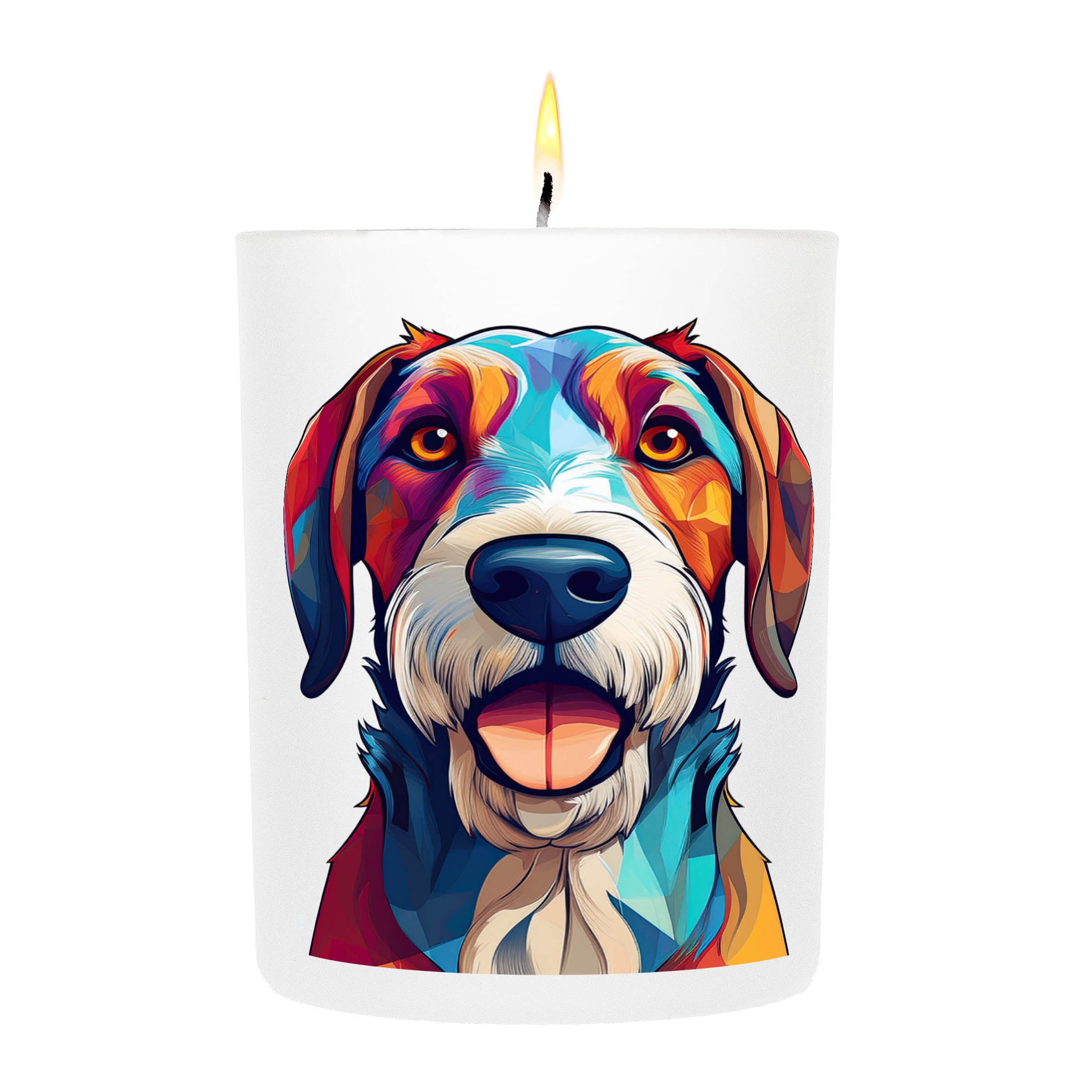 Deerhound Graphic Bold Dog Candle