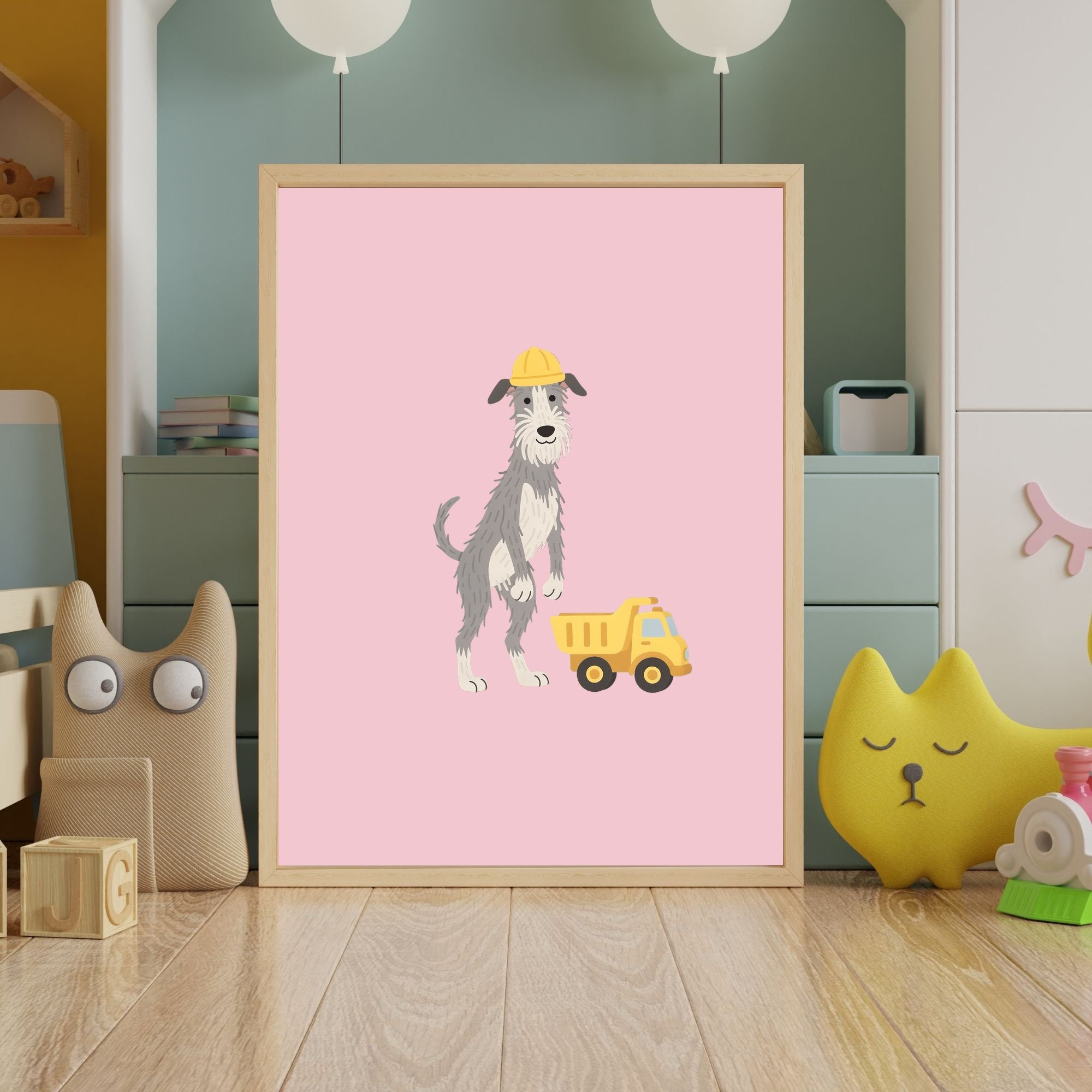 Deerhound Kids Nursery Wall Art Print Bundle — 22 Dog Costume Designs, 5 Colours, 6 Print Sizes | Digital Download