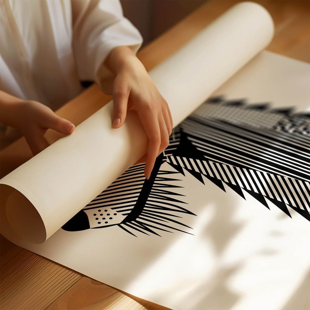Deerhound Geometric Line Art mockup