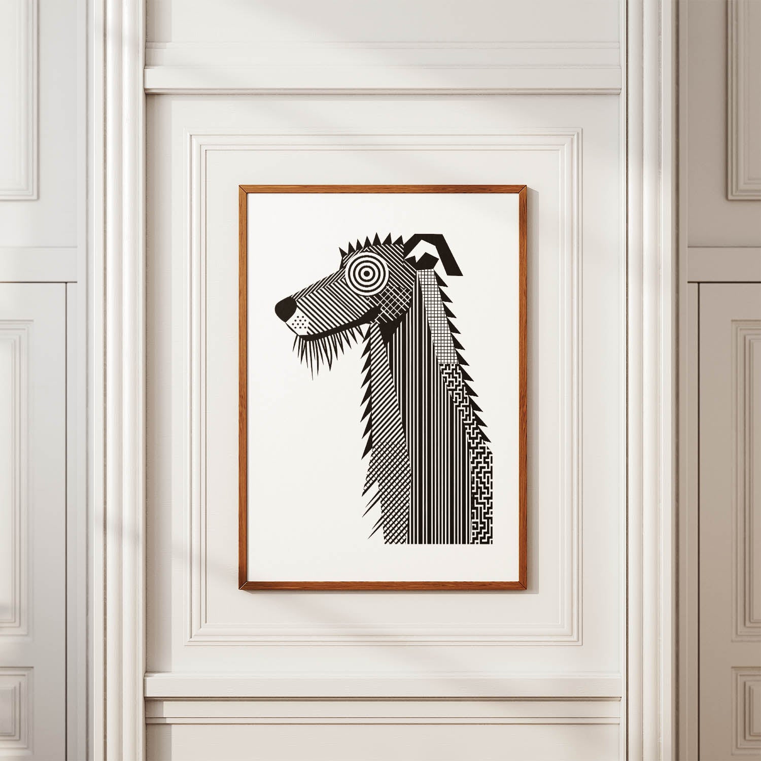 Deerhound Geometric Line Art mockup