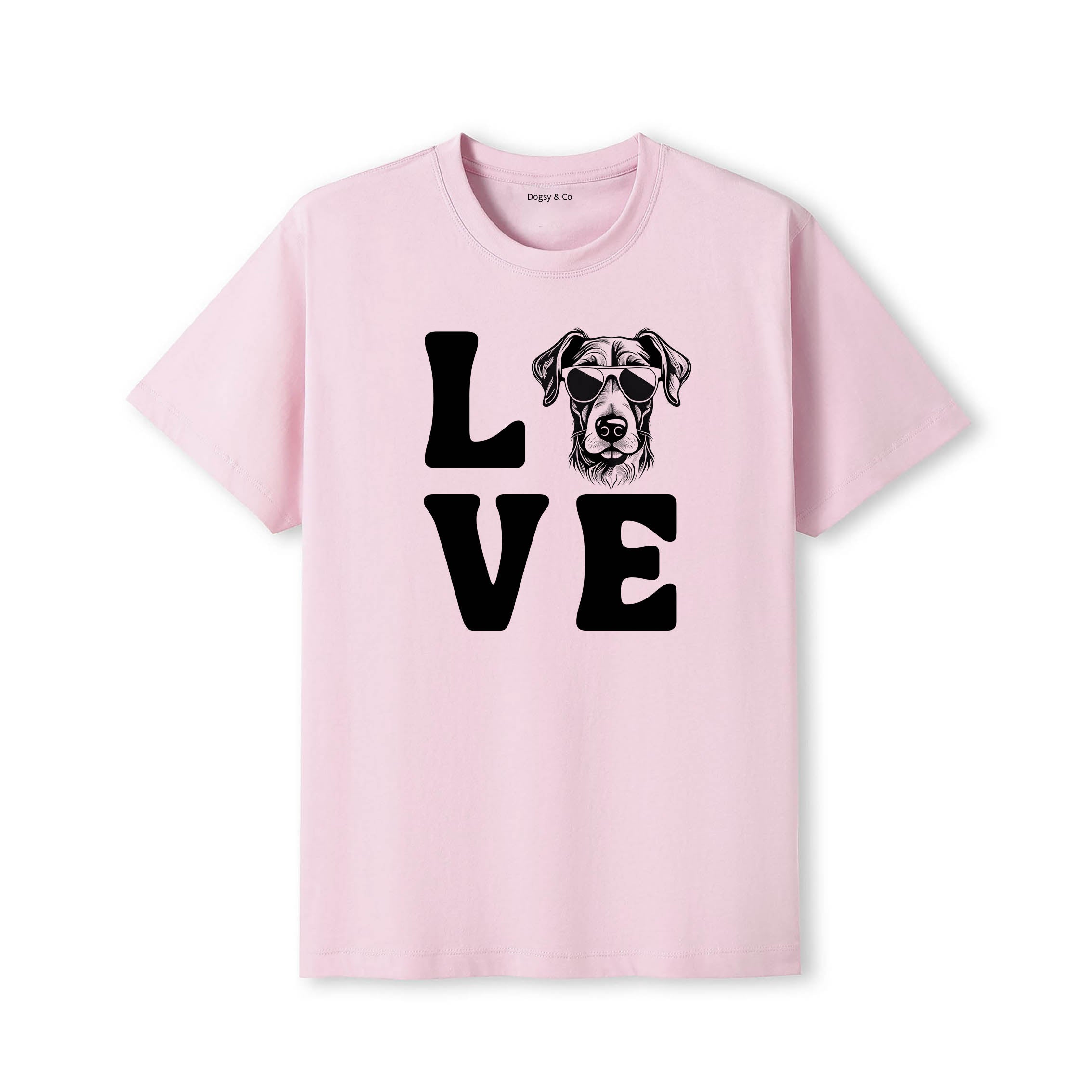 Deerhound LOVE DOGS Tshirt - Pink