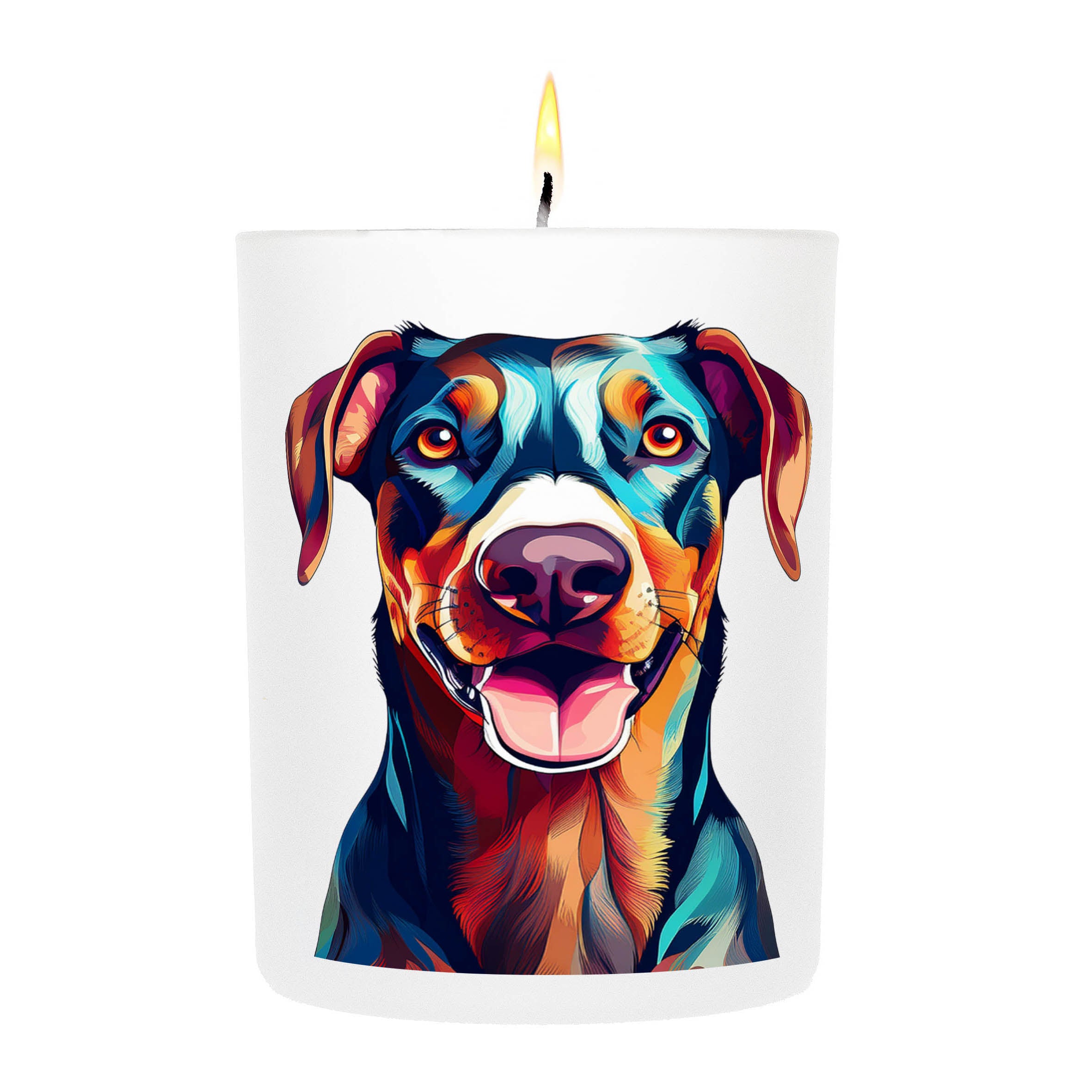Doberman Graphic Bold Dog Candle