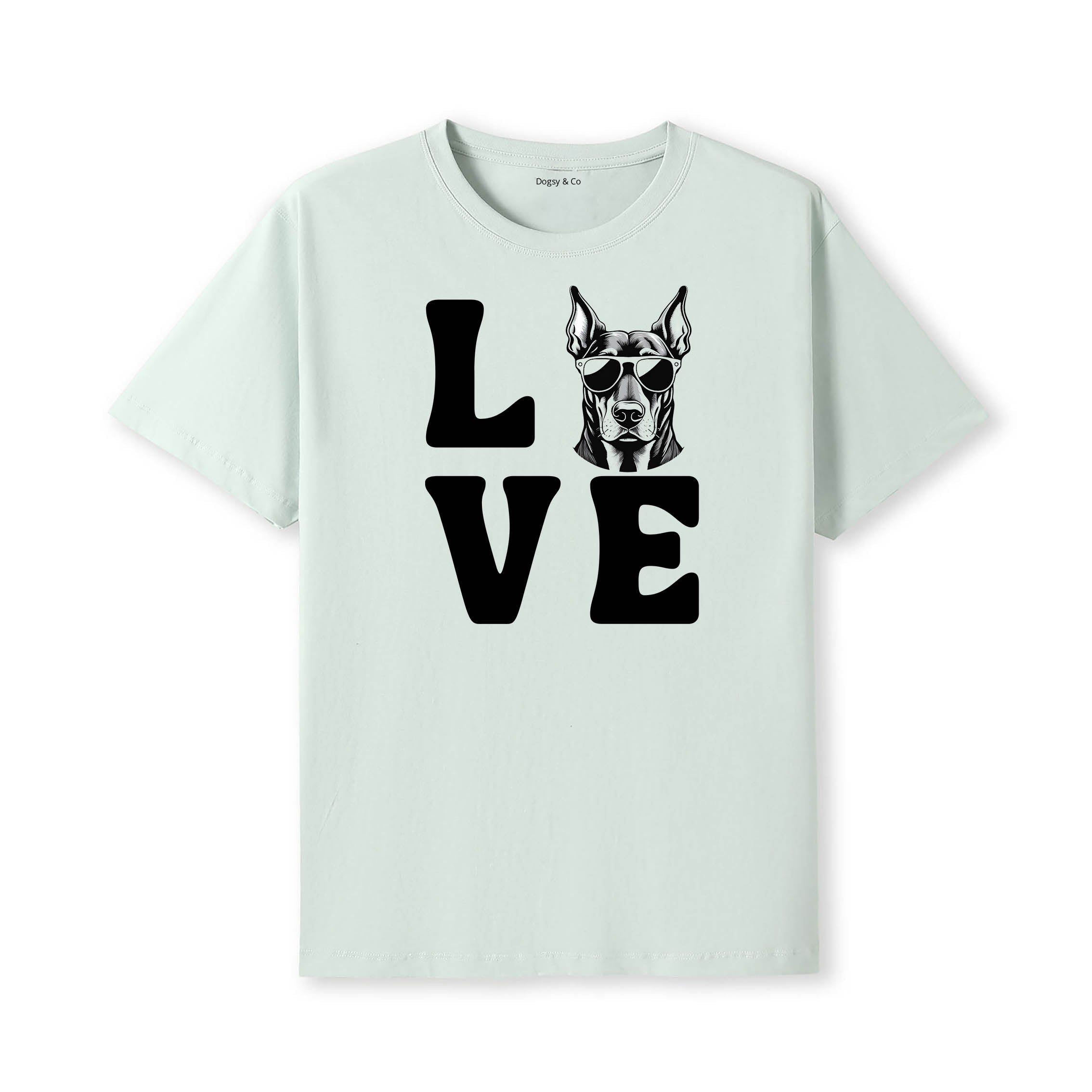 Doberman LOVE DOGS Tshirt - Mint