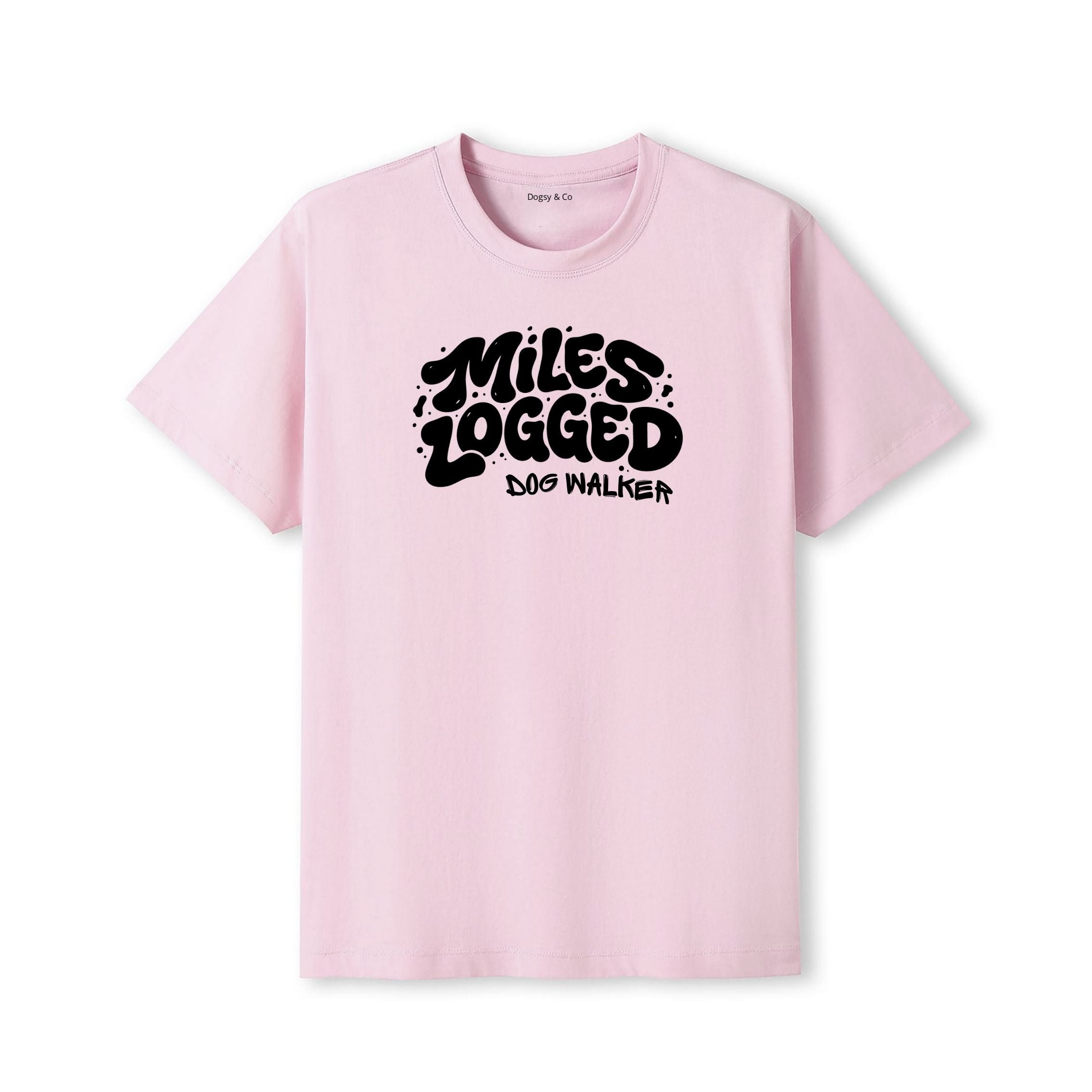 Miles Logged - Dog Walker T-Shirt - detail view
