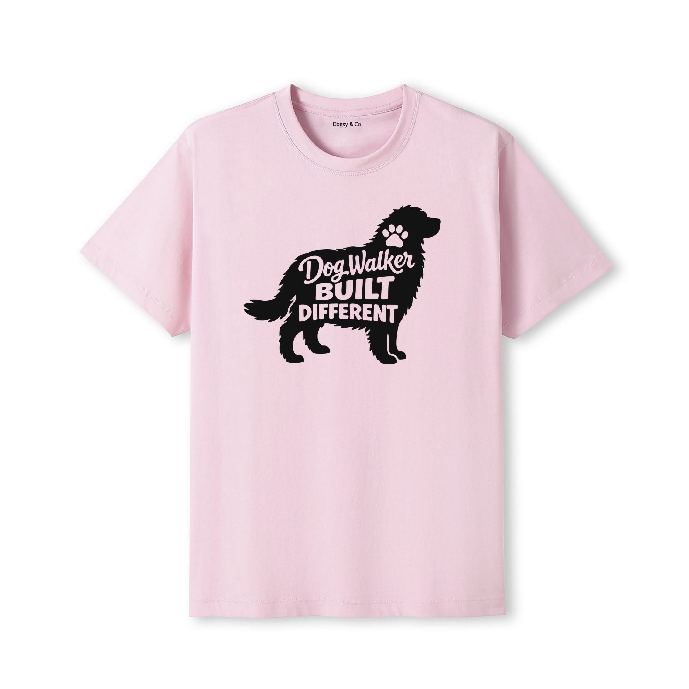 Dog Walker Built Different T-Shirt - detail view