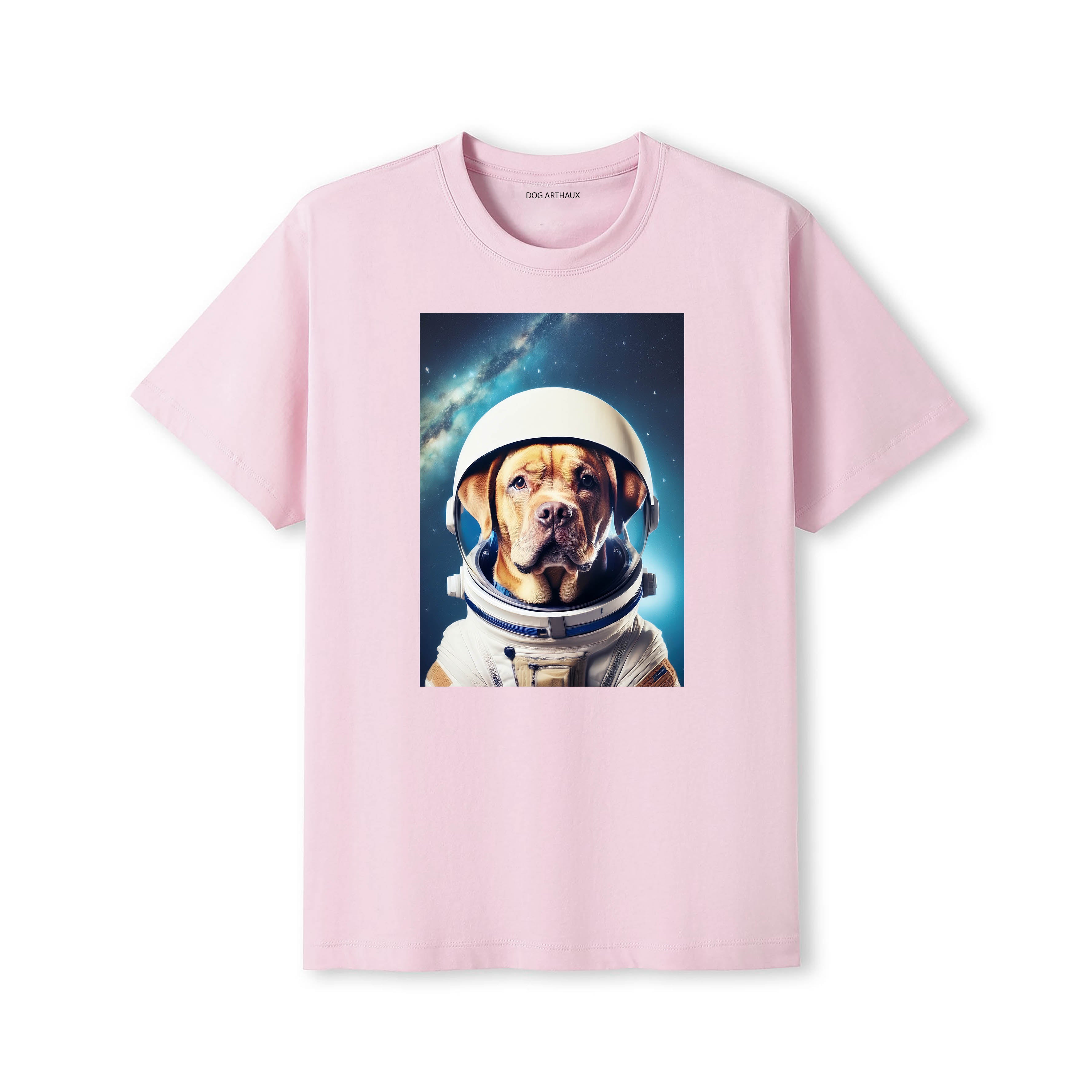Dogue de Bordeaux Astronaut Dog T-shirt - Pink