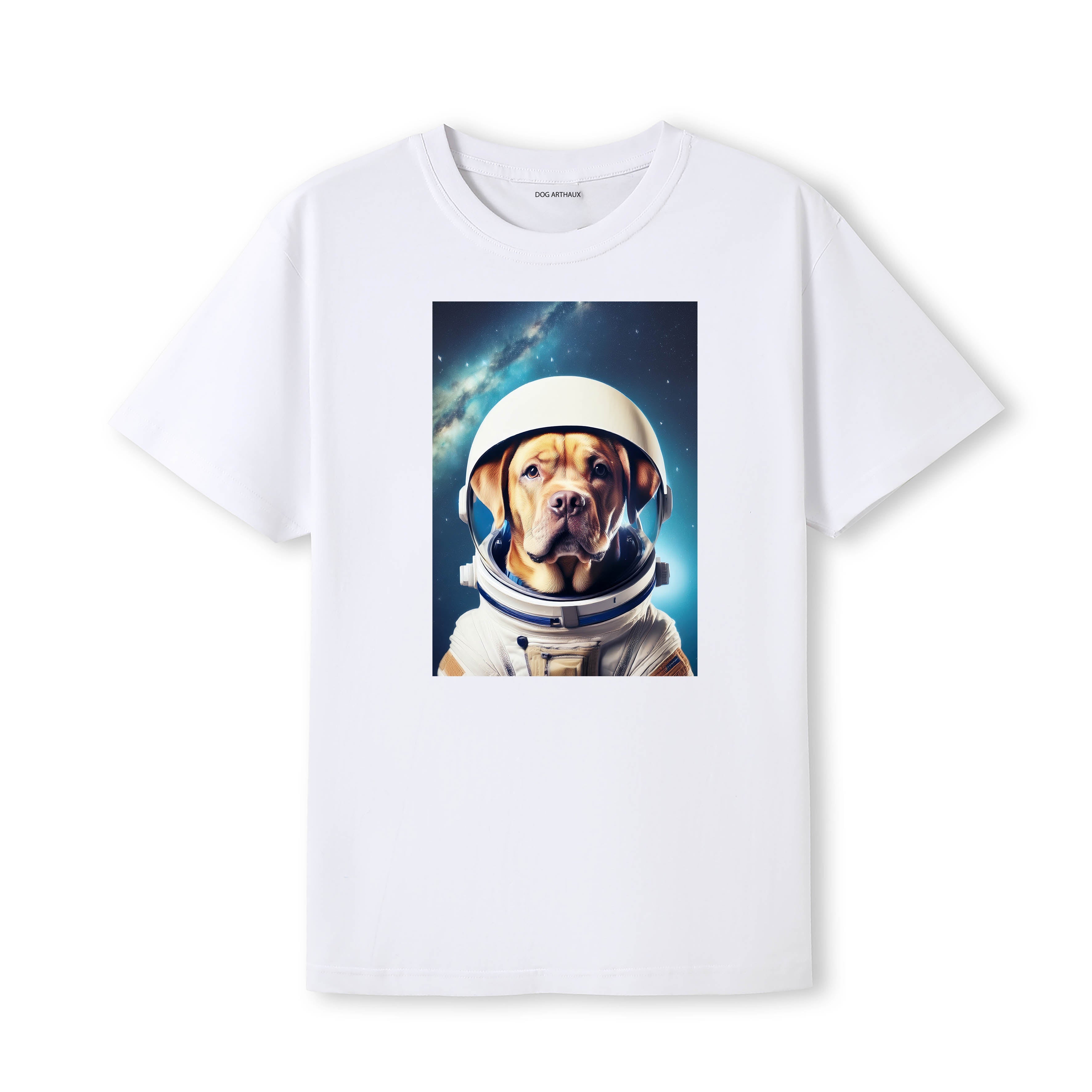 Dogue de Bordeaux Astronaut Dog T-shirt - White